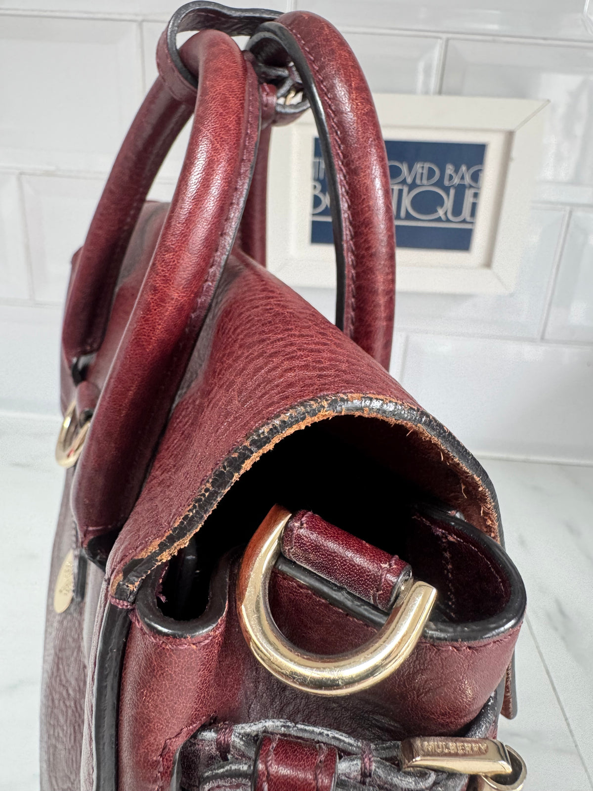 Mulberry “Limited Edition” Mini Cara Delevigne Backpack - Oxblood NVT