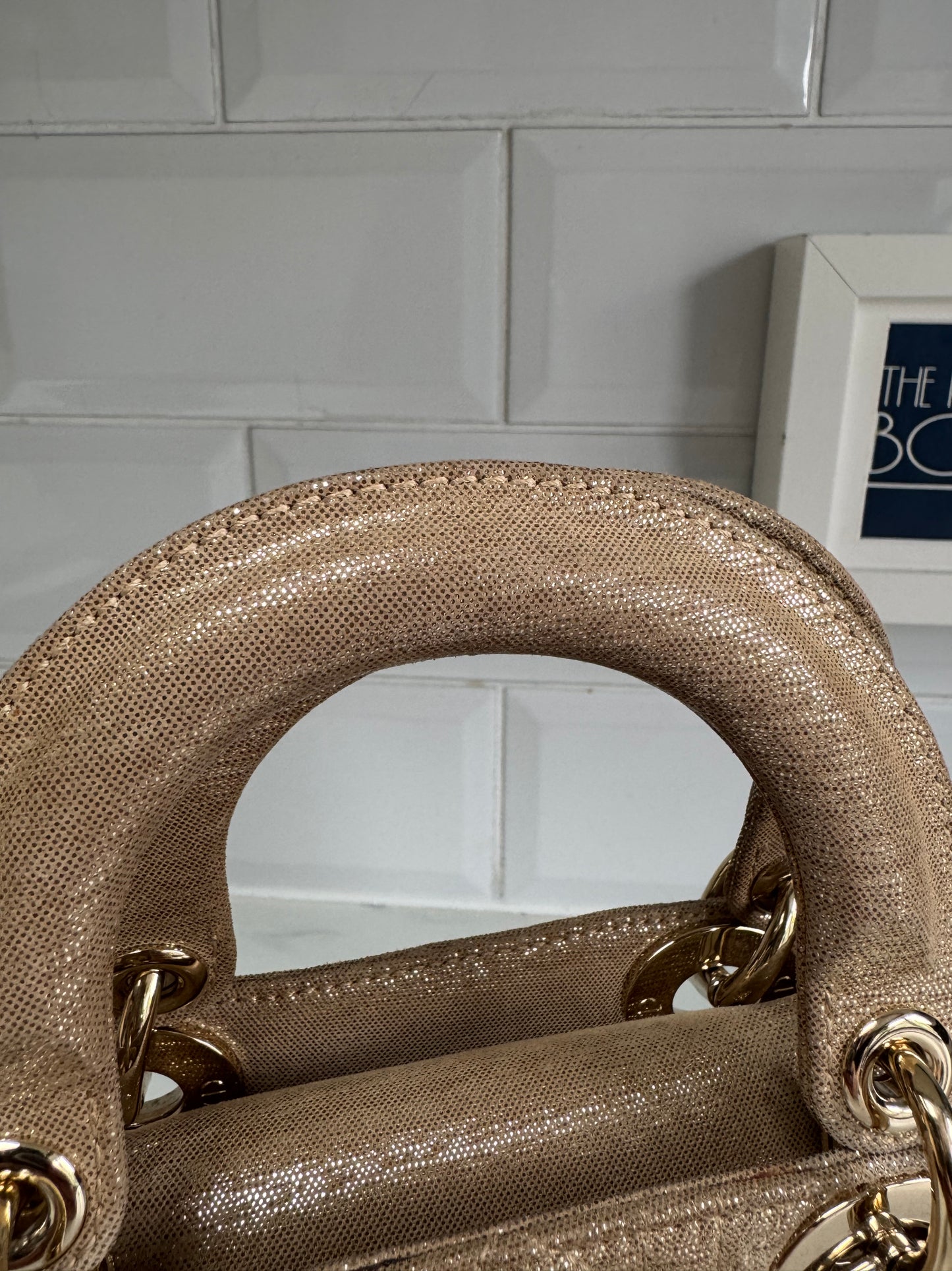 Dior Mini Lady Dior - Champagne/Gold