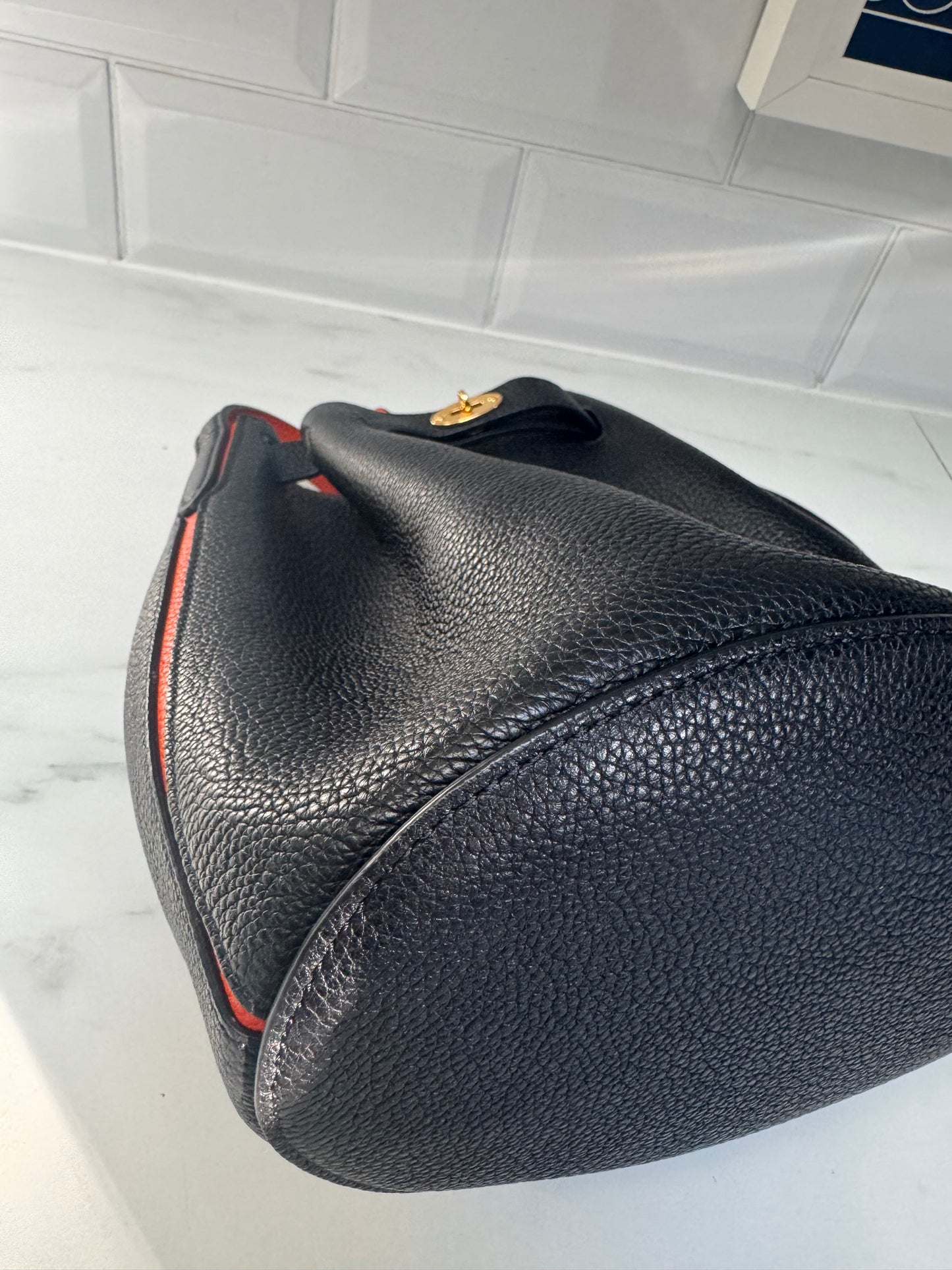 Mulberry Abbey Bag - Black and Orange