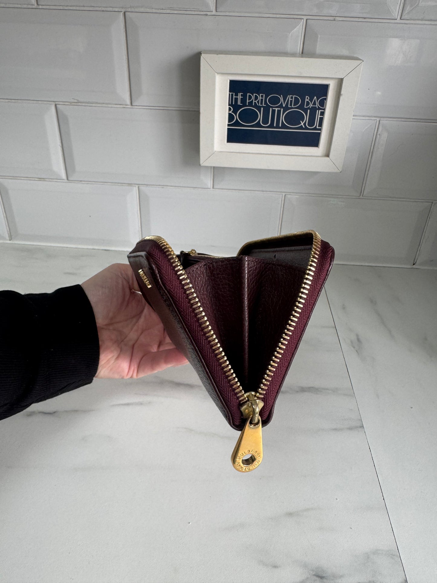 Mulberry Tree Zip Around Continental Purse - Oxblood