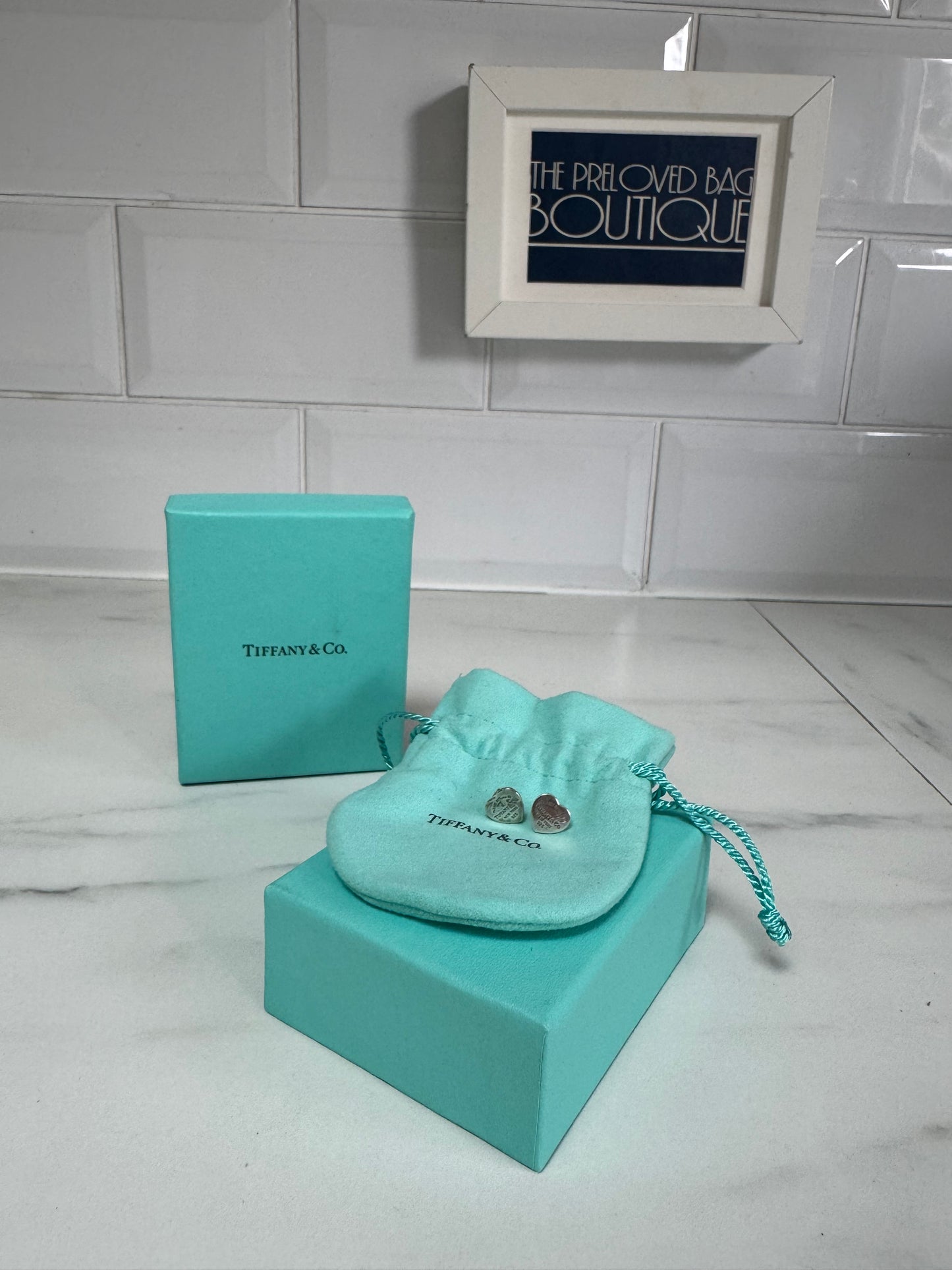 Tiffany & Co “Return to Tiffany” Heart Stud Earrings - Silver
