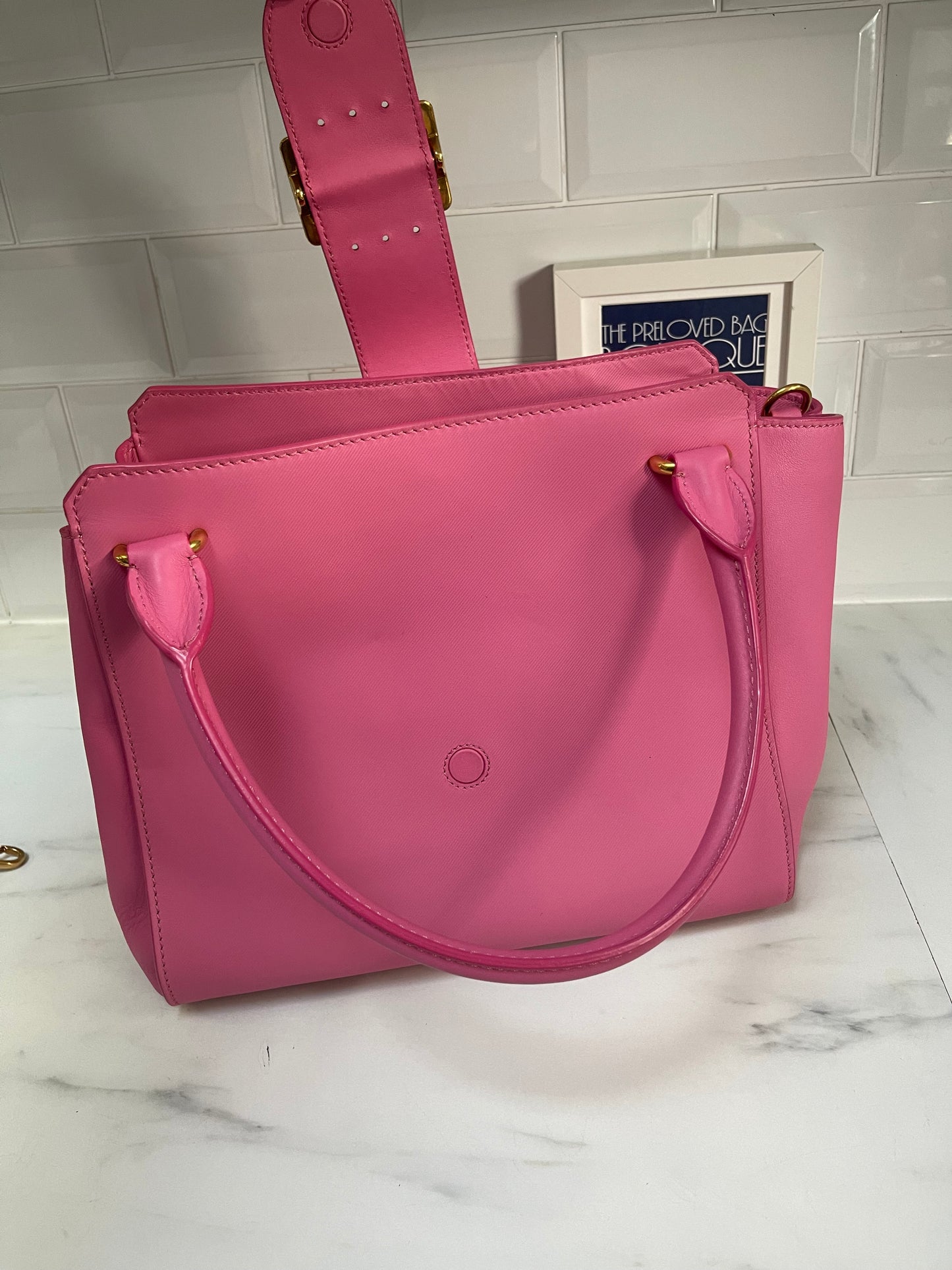 Burberry Medium Buckle Tote - Pink