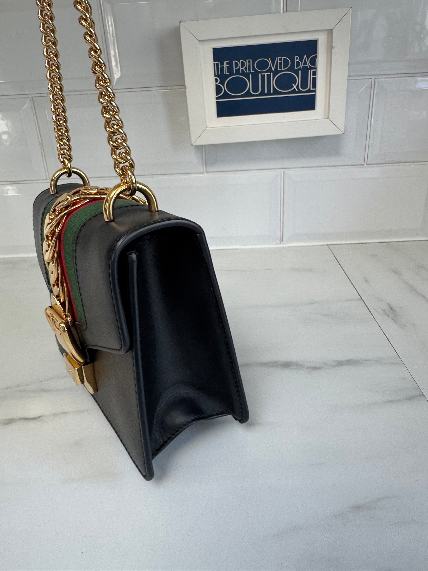 Gucci Mini Sylvia Shoulder bag - Black, Green, Red and Gold