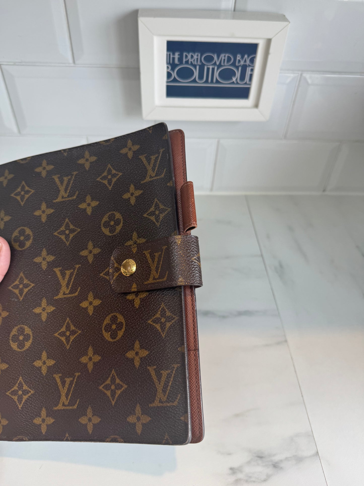 Louis Vuitton Large Ring Agenda Cover - Monogram Brown