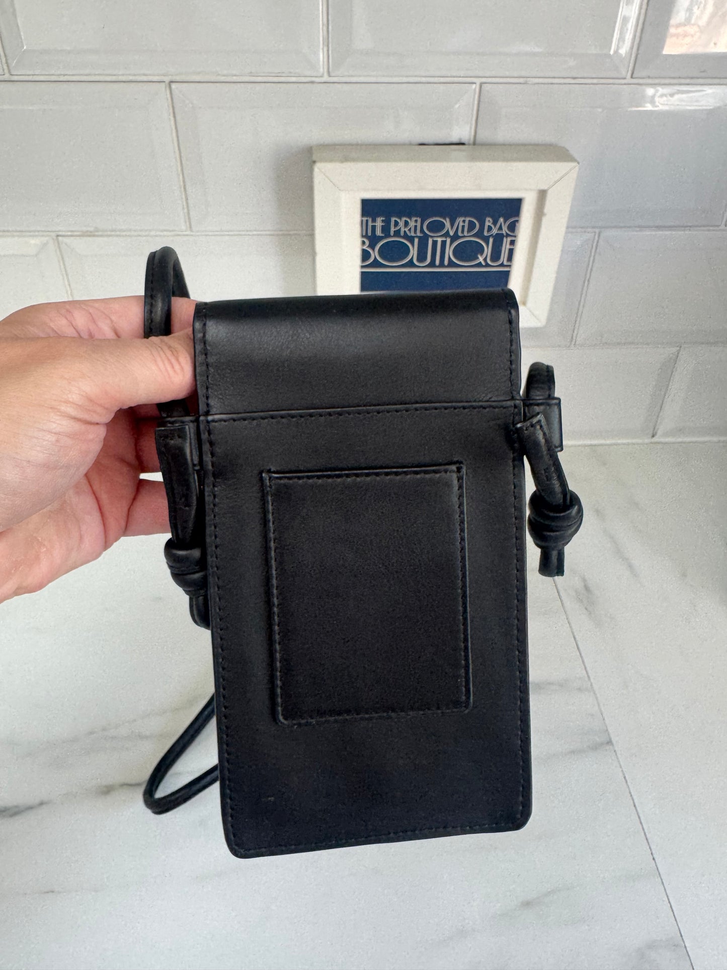 Aspinal of London Cross Body Phone Pouch - Black