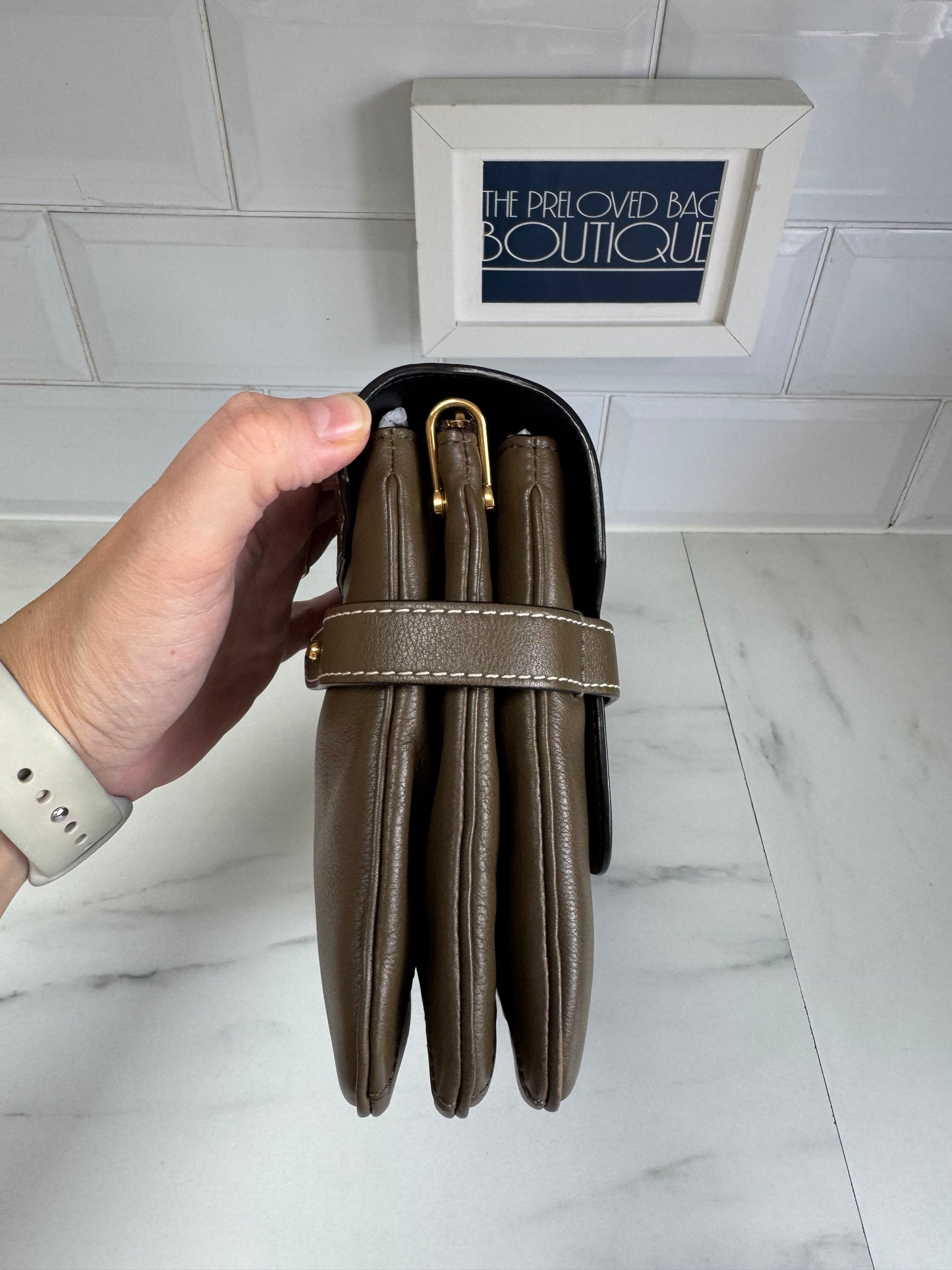 Mulberry Belted Bayswater Satchel - Dark Palm