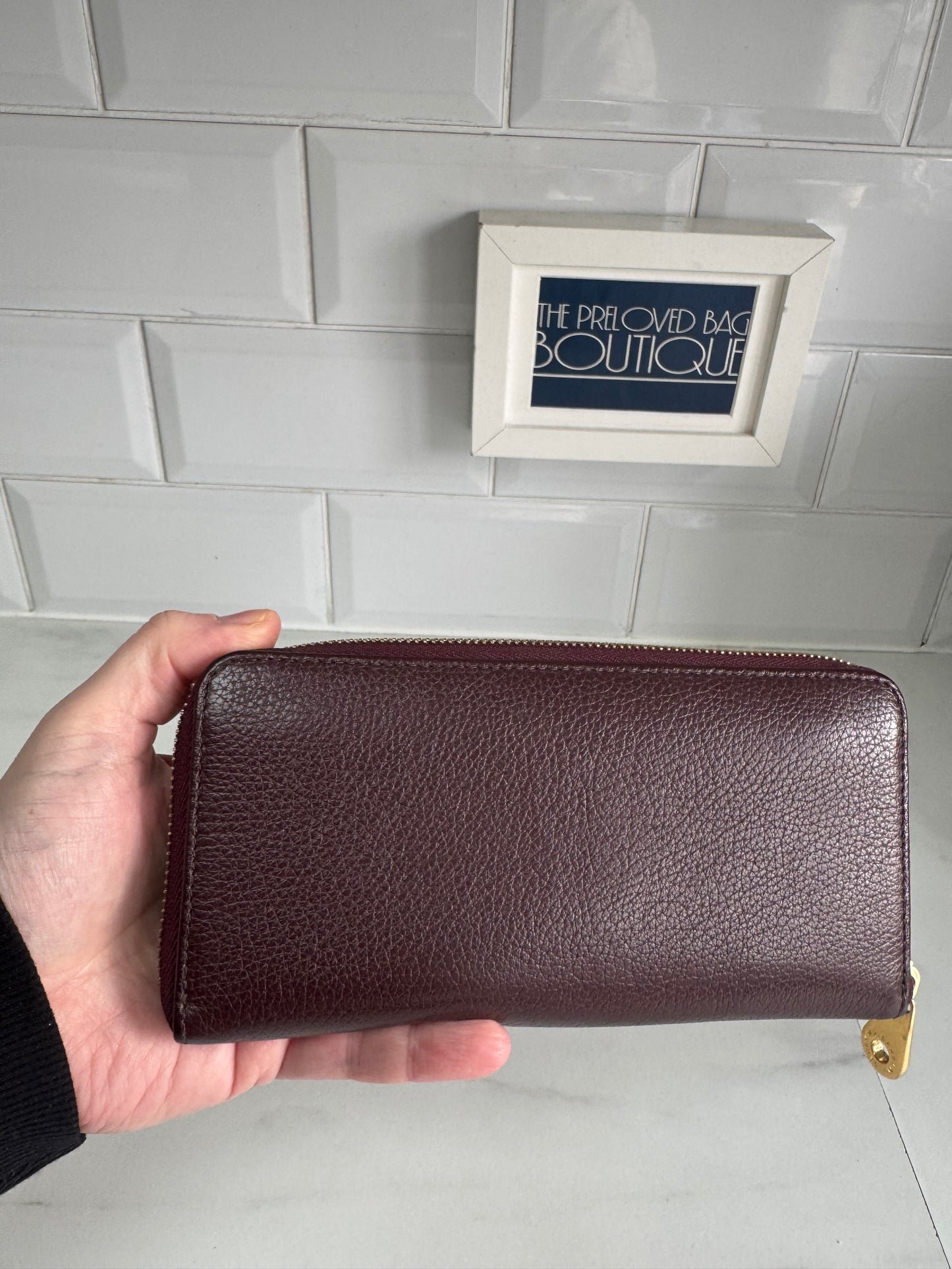 Mulberry Tree Zip Around Continental Purse - Oxblood
