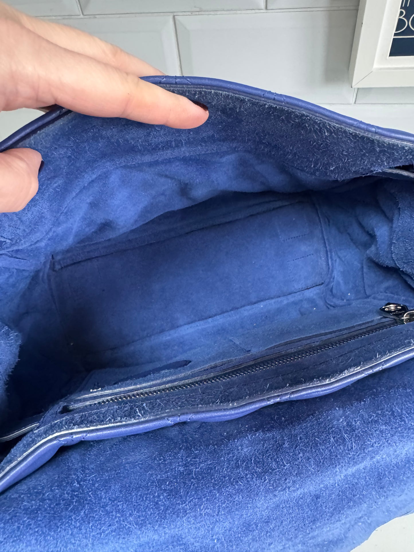 Mulberry Medium Quilted “Cara Delevingne” Backpack - Indigo Blue