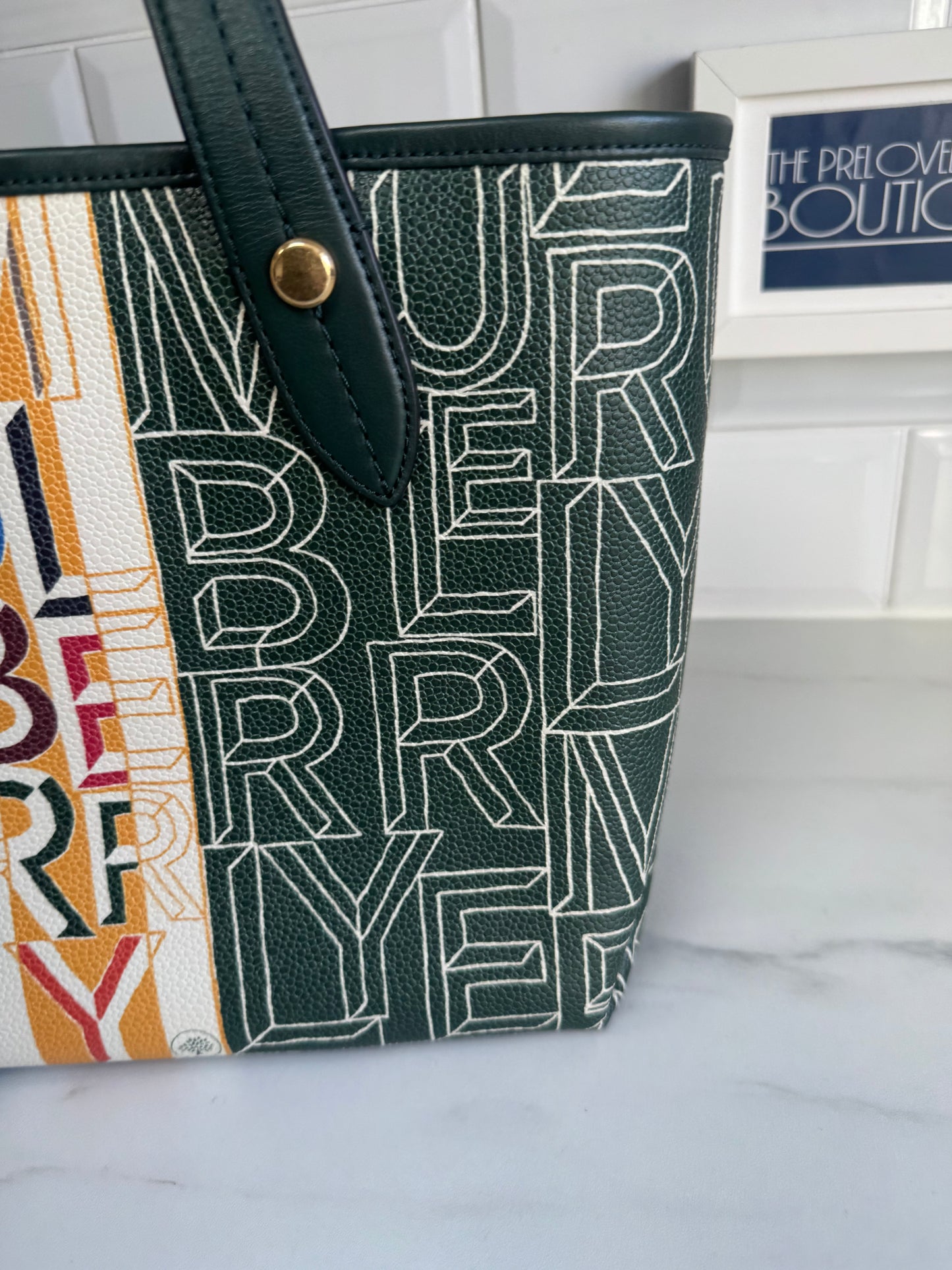 Mulberry Eco Scotchgrain Typography Tote - Multicolour