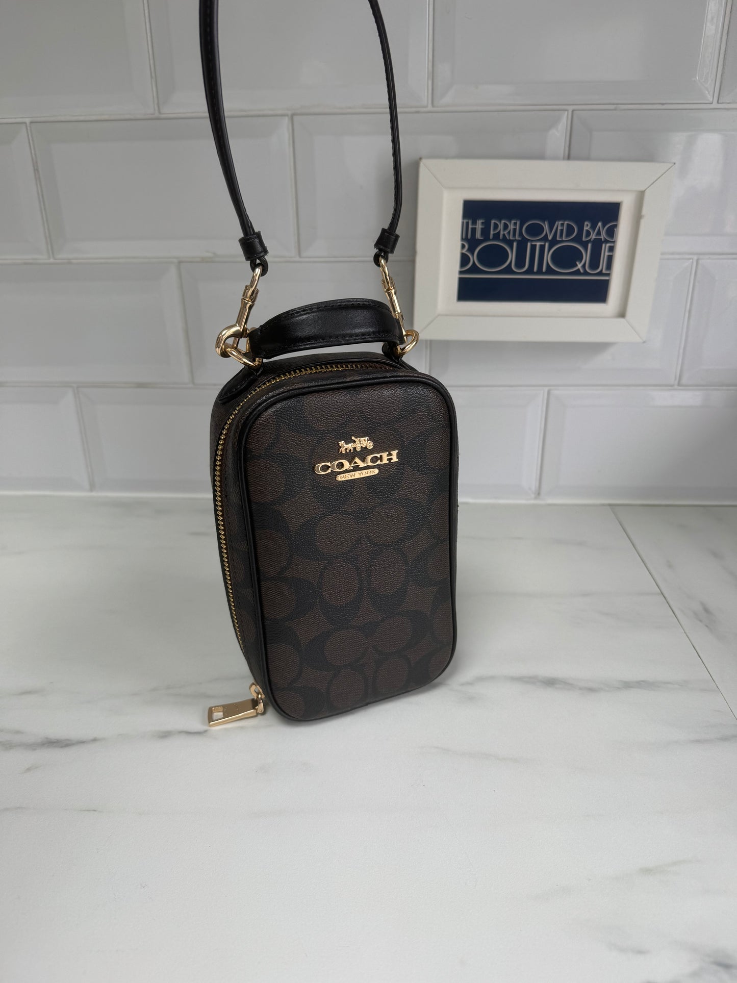 Coach Eva Crossbody Phone Bag - Brown
