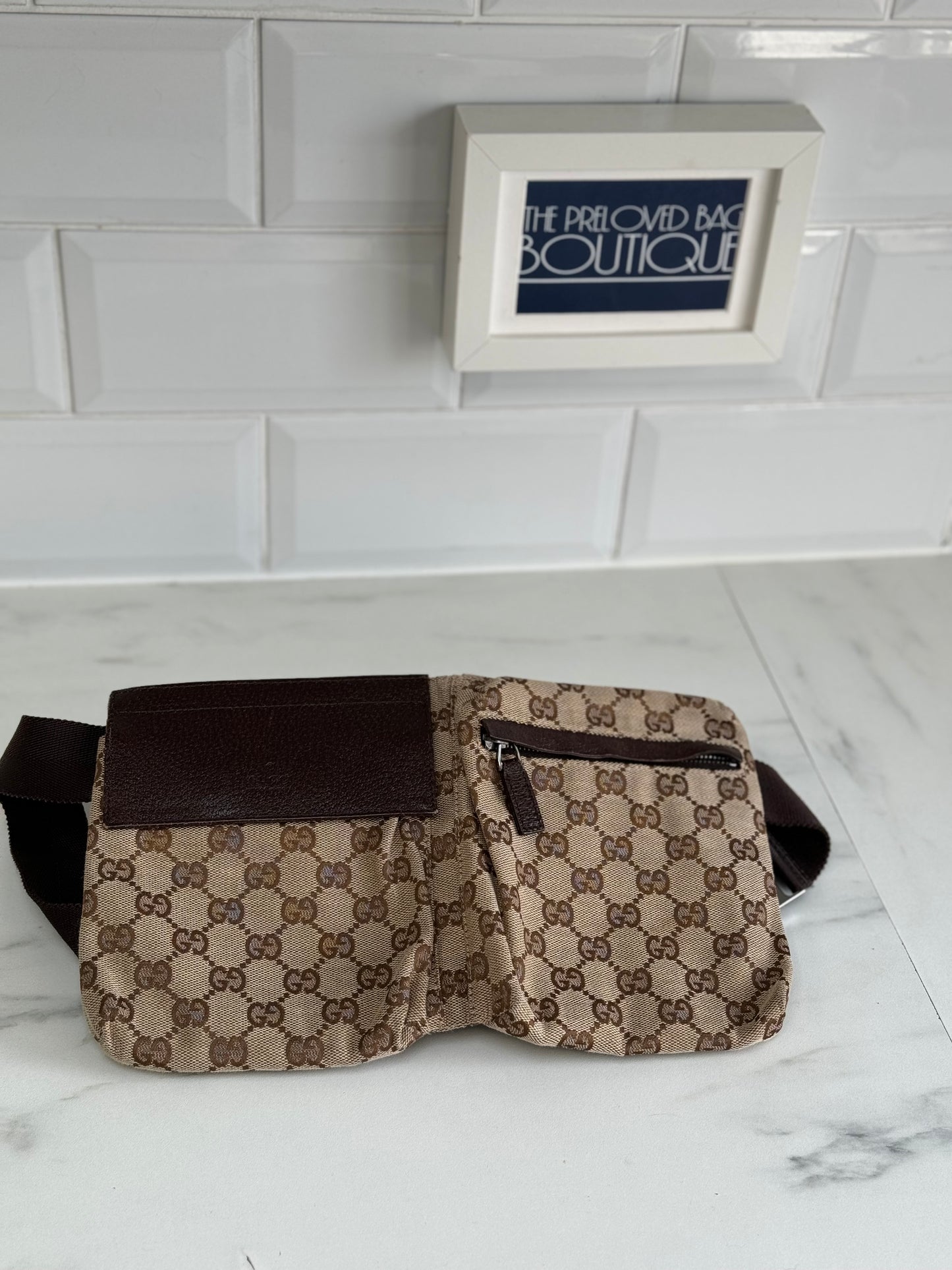 Gucci Waist/Belt Bag - Brown Monogram