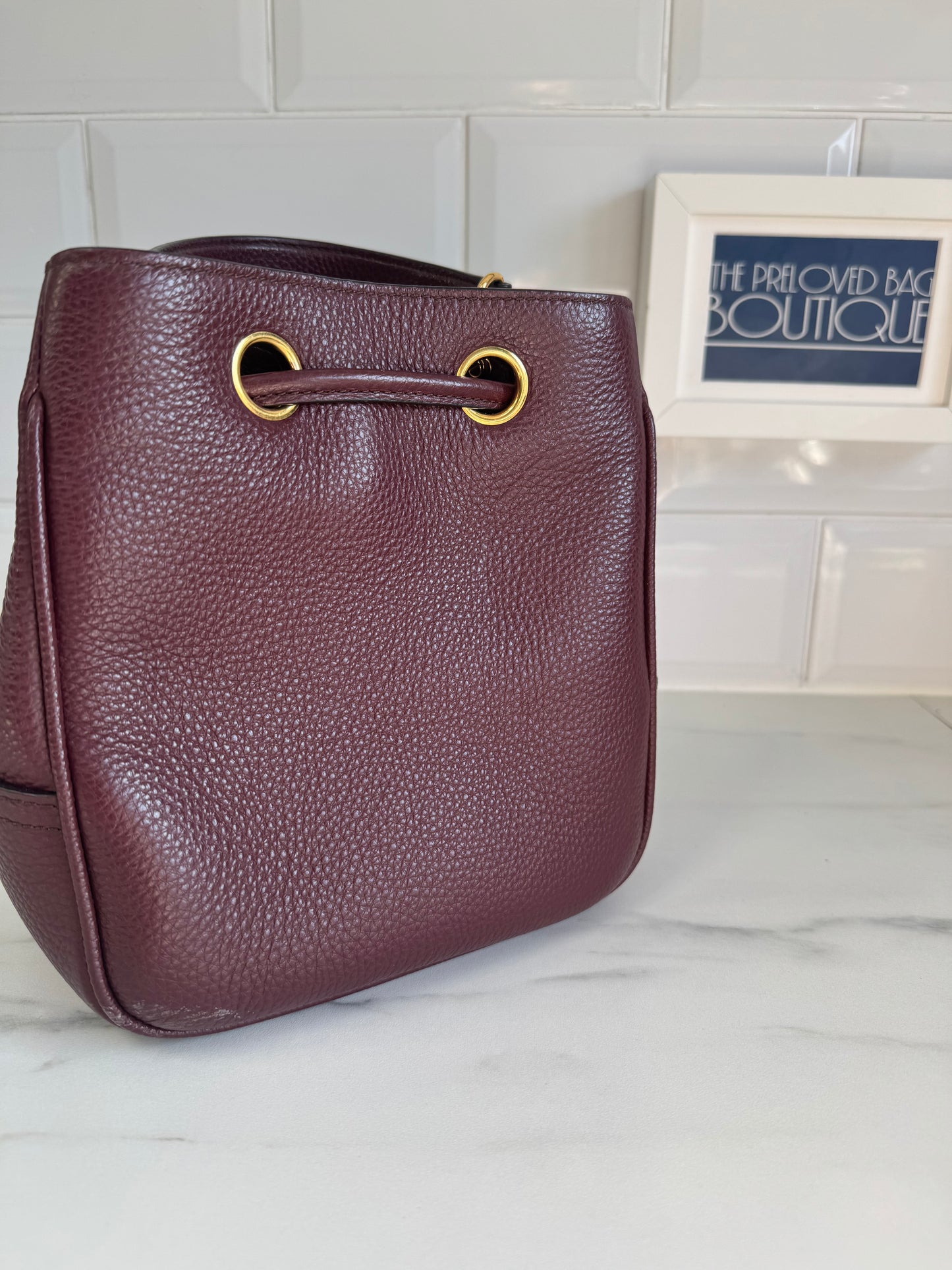 Mulberry Hampstead Bucket Bag - Oxblood