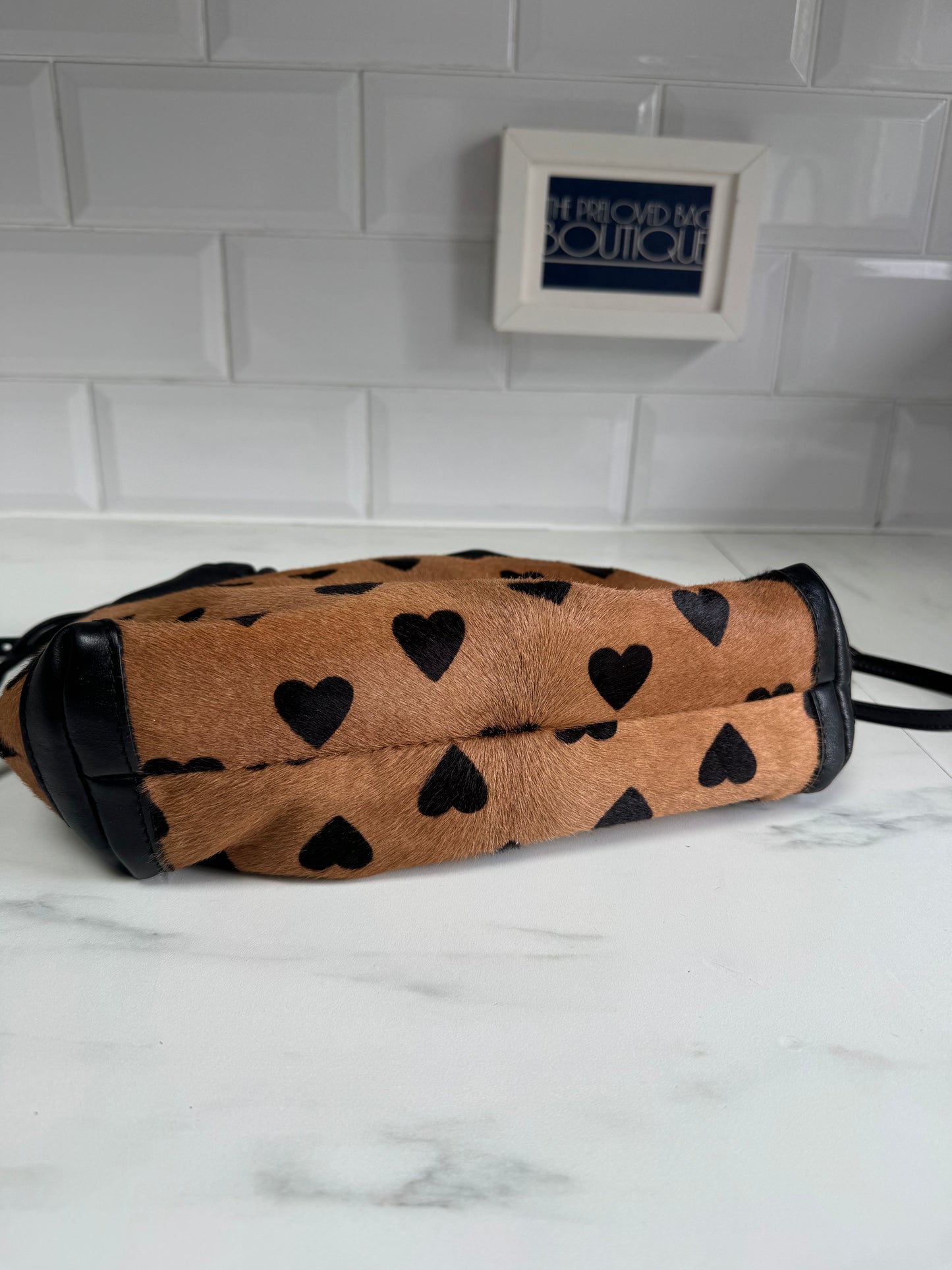 Burberry Little Crush Heart & Lock Bag - Brown and Black
