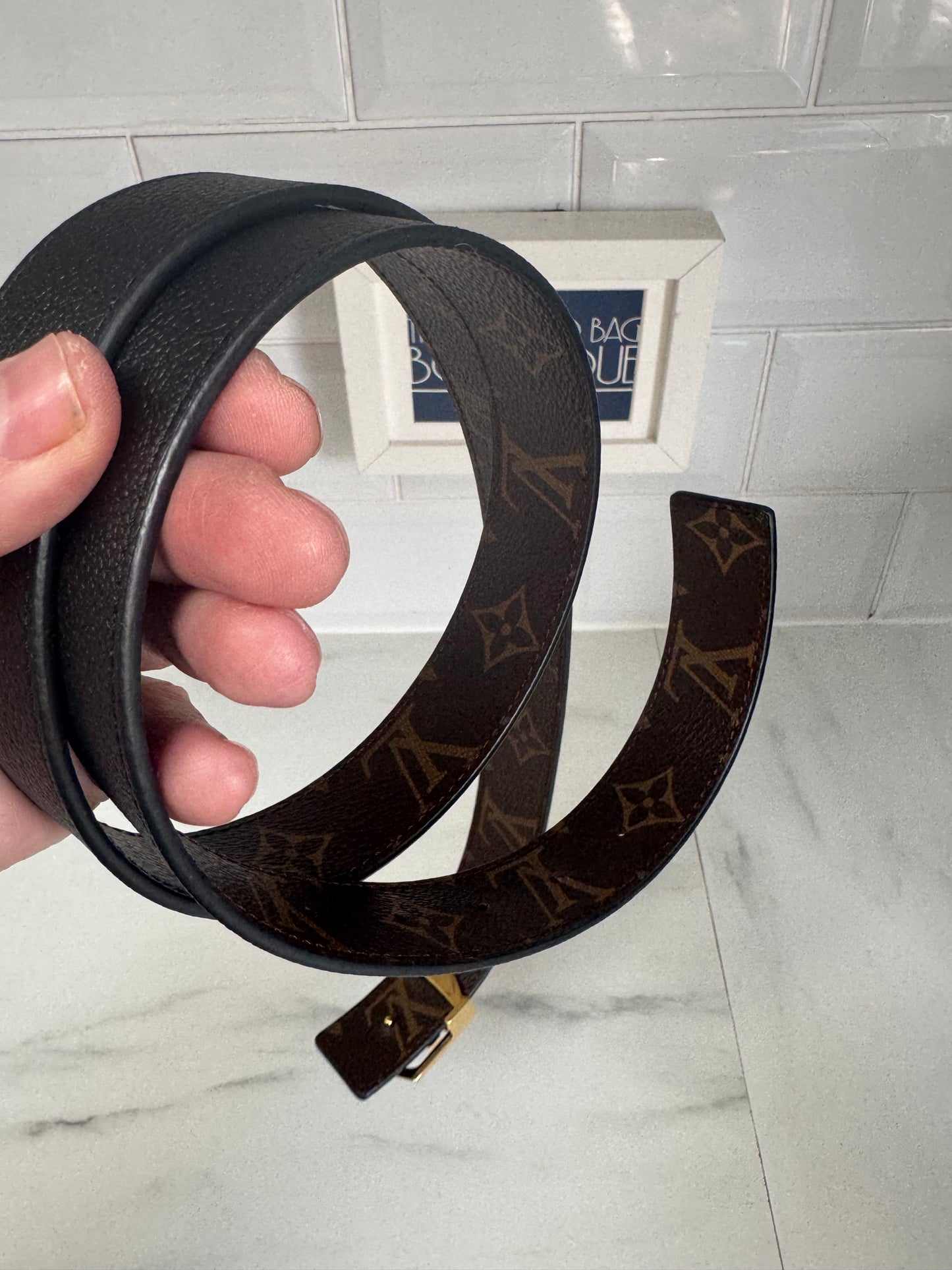 Louis Vuitton Initiales Belt - Black/Brown Monogram