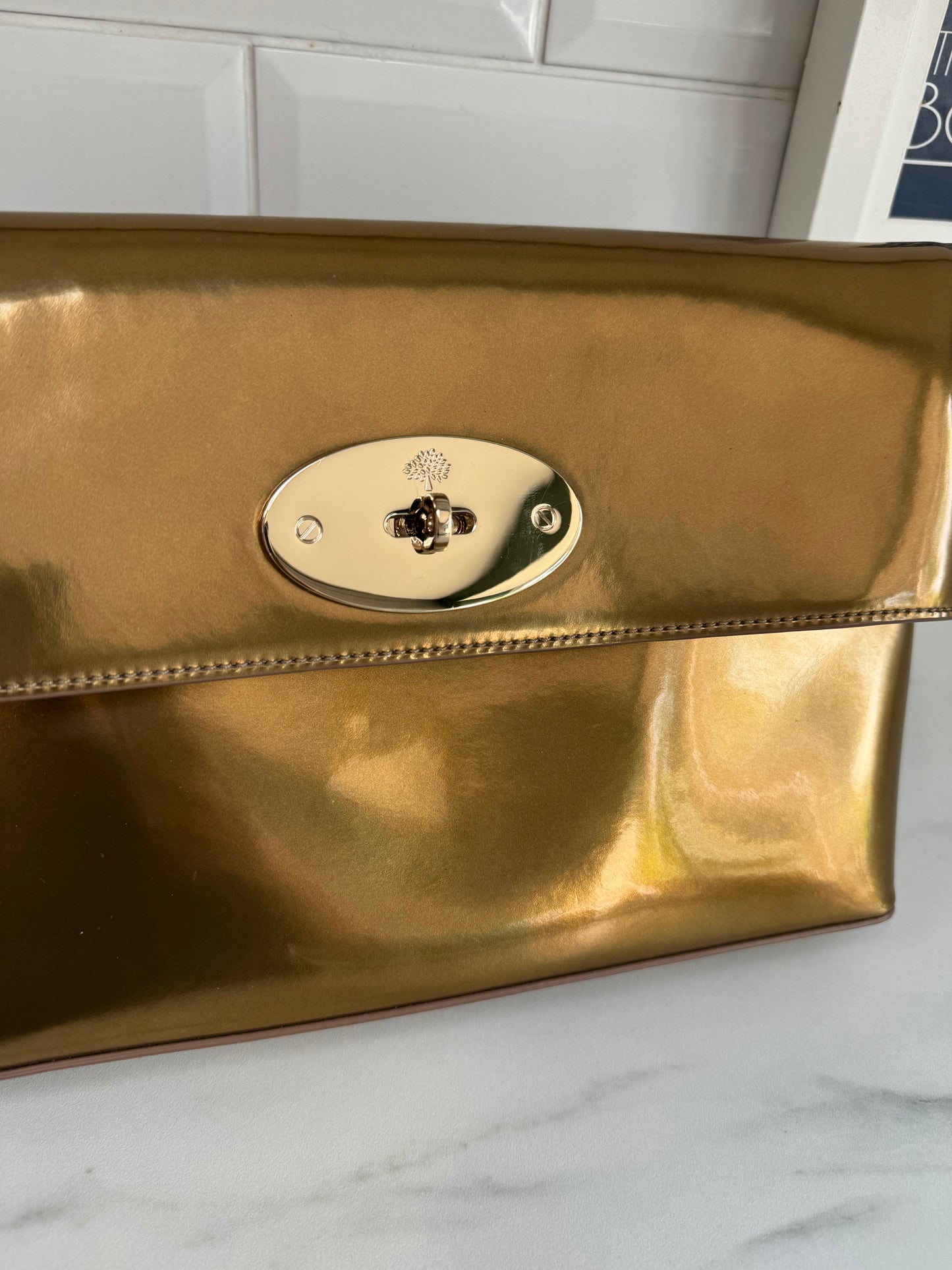 Mulberry Clemmie Clutch - Gold Metallic