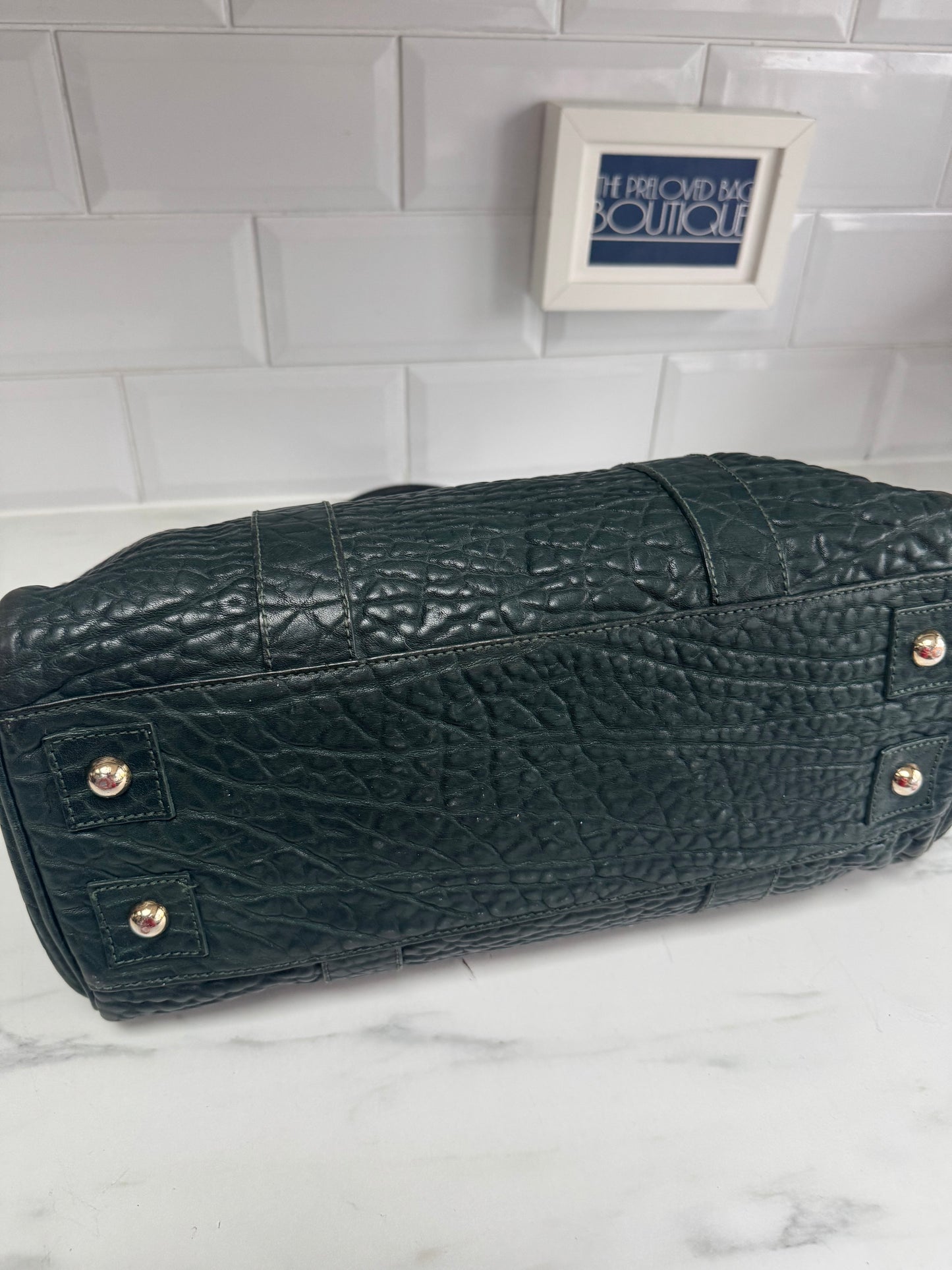 Mulberry Bayswater in Shrunken Calf - Forest Green