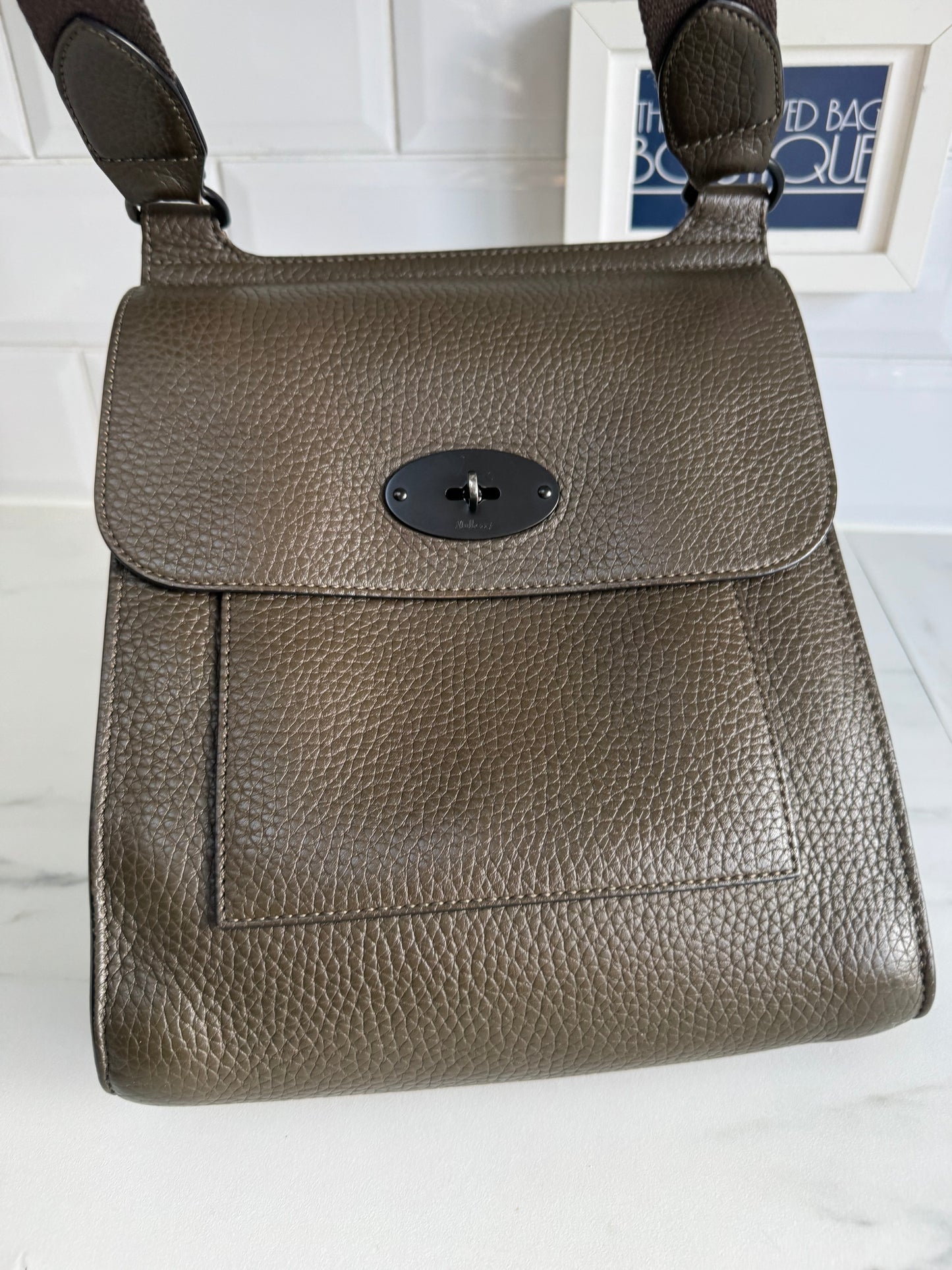 Mulberry Small Antony - Dark Palm