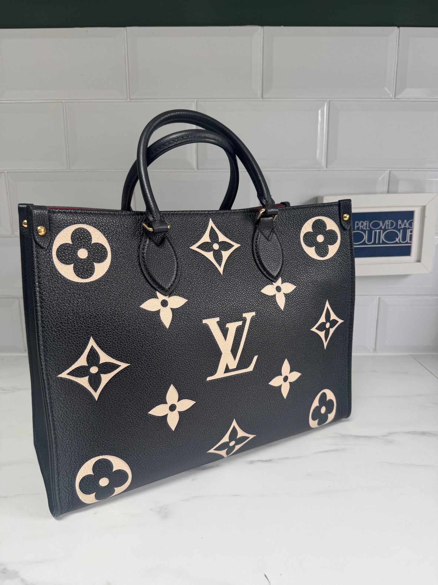 Louis Vuitton OnTheGo MM Bicolor Monogram Emperiente - Black and White