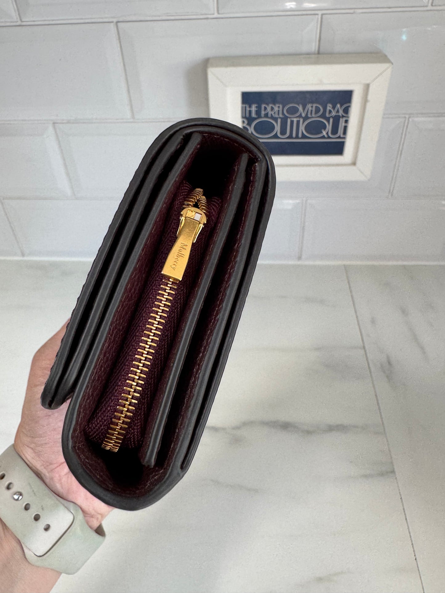 Mulberry Medium Continental French Purse - Oxblood