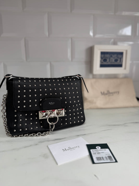 Mulberry Mini Keeley - black with silver studs