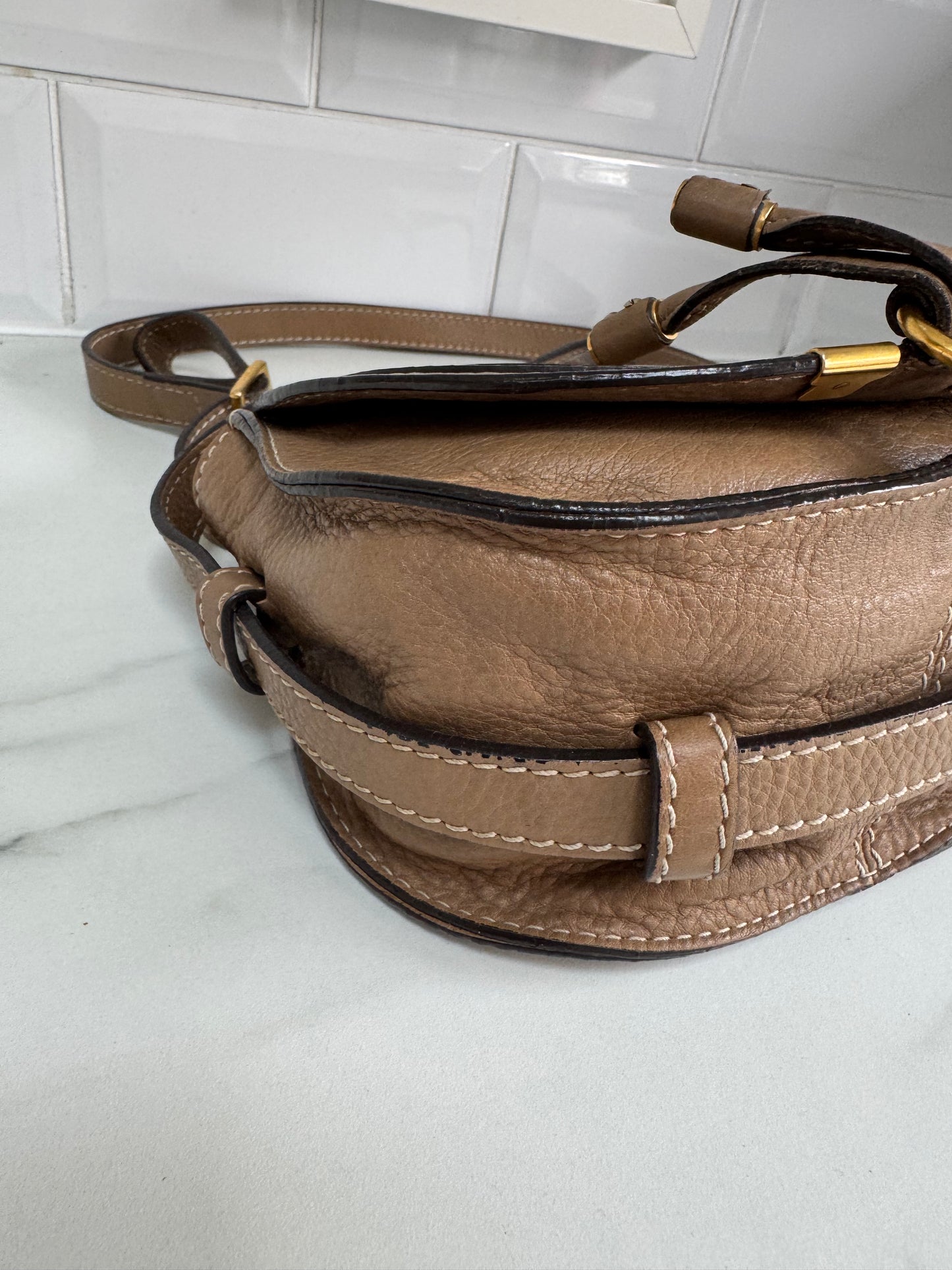Chloé Small Marcie Satchel- Nut
