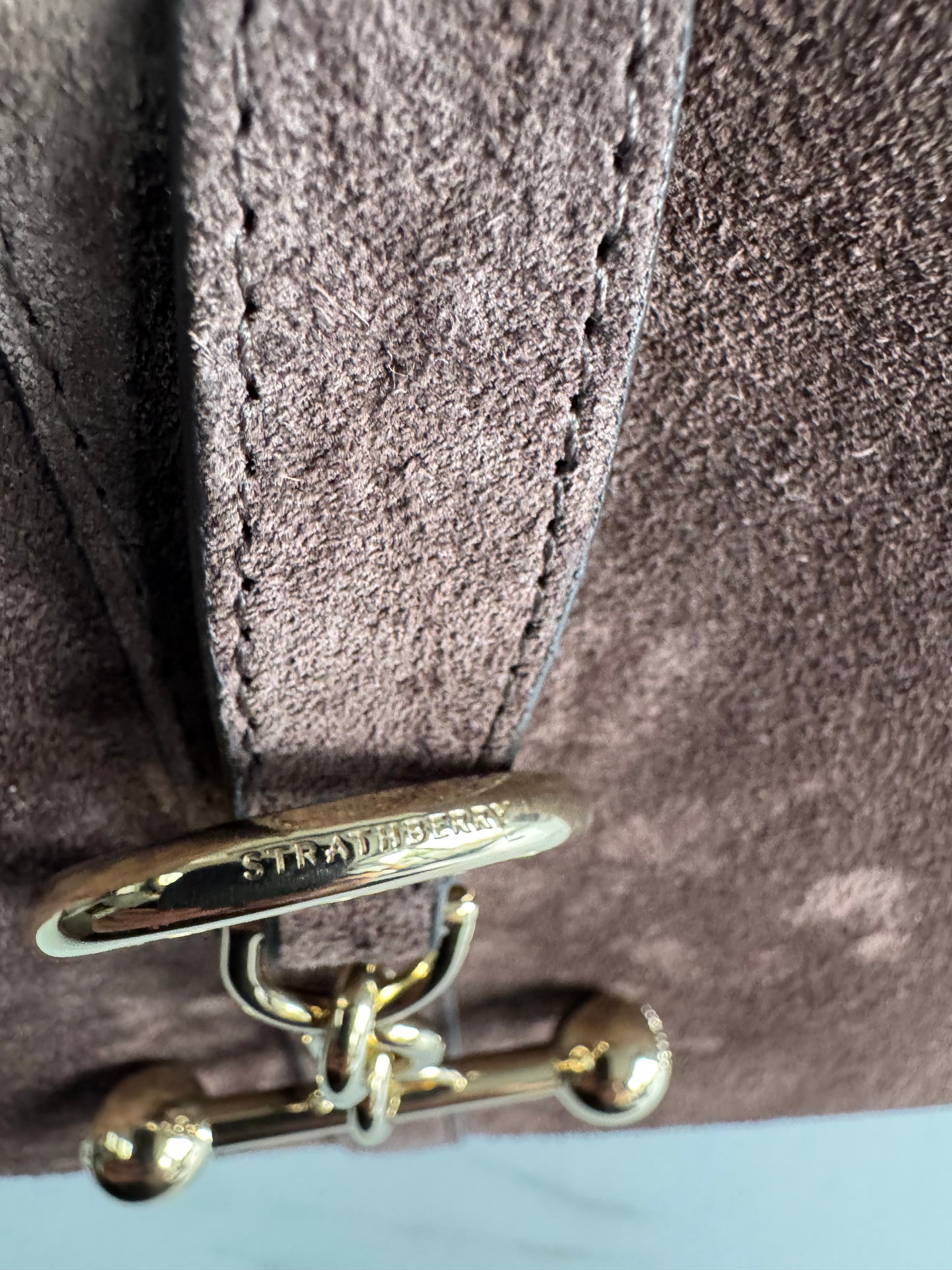 Strathberry Kite Hobo - Chocolate Suede