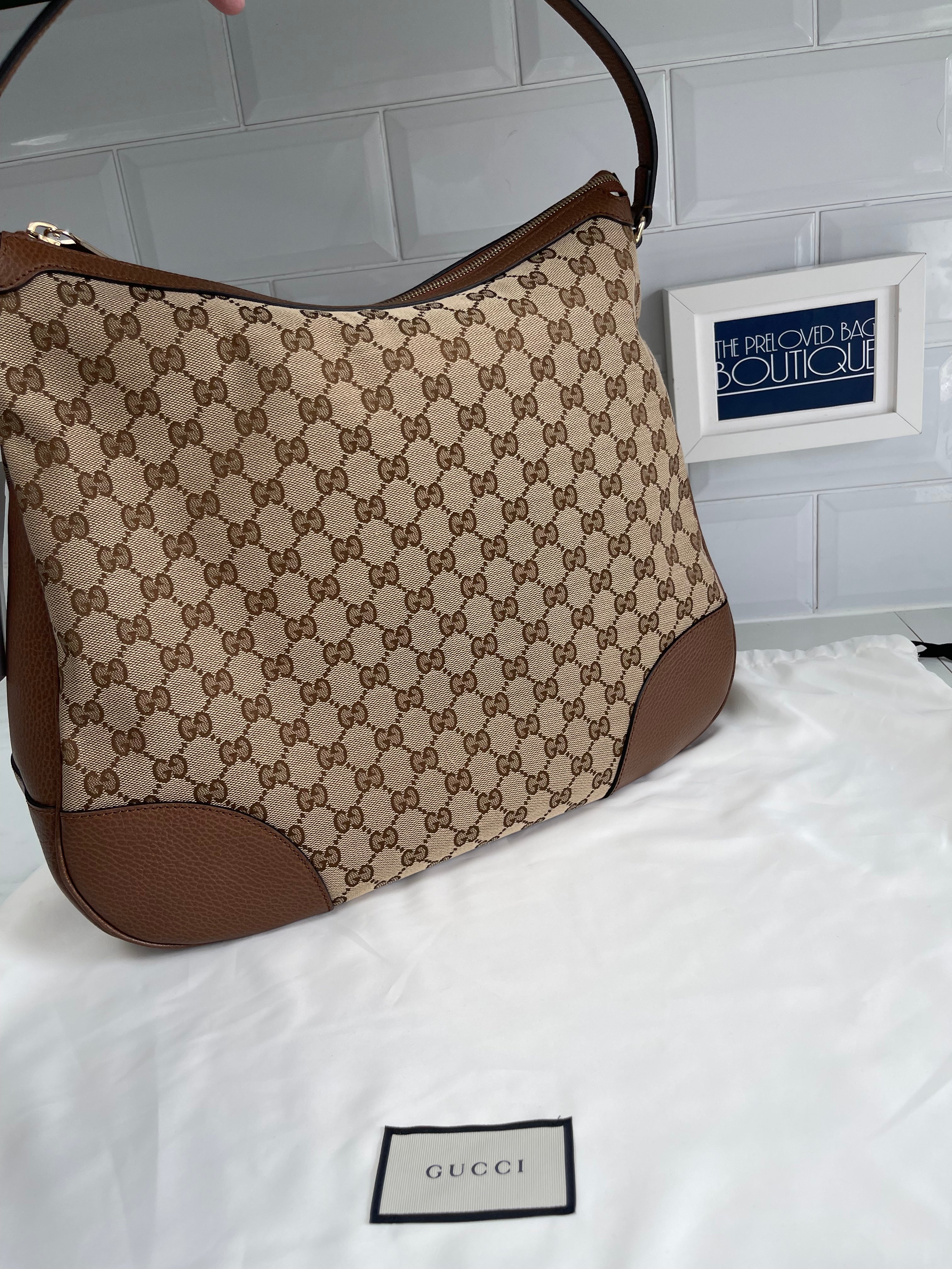 Gucci canvas hobo 2025 shoulder bag