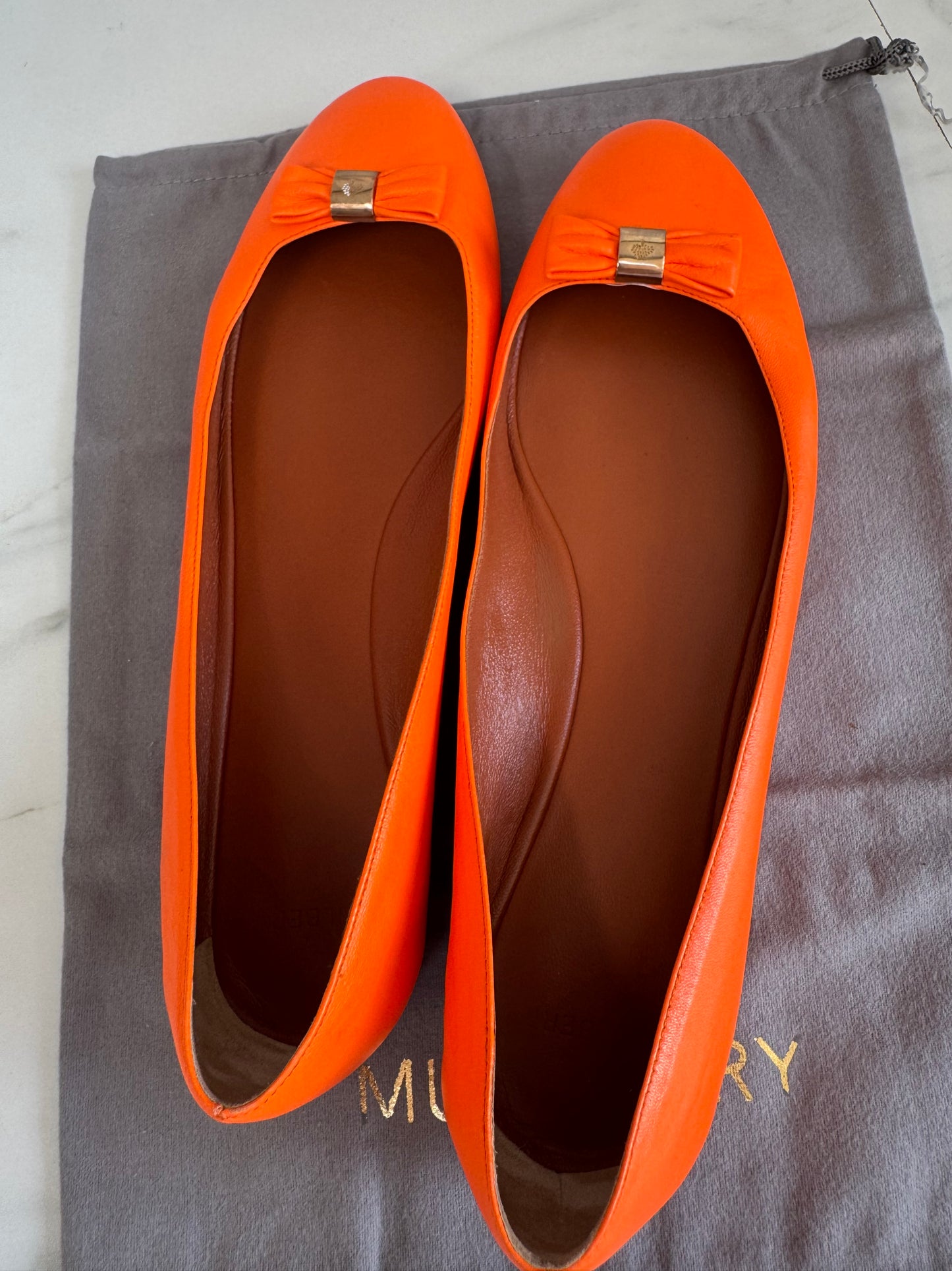 Mulberry Ballet Flats - Mandarin
