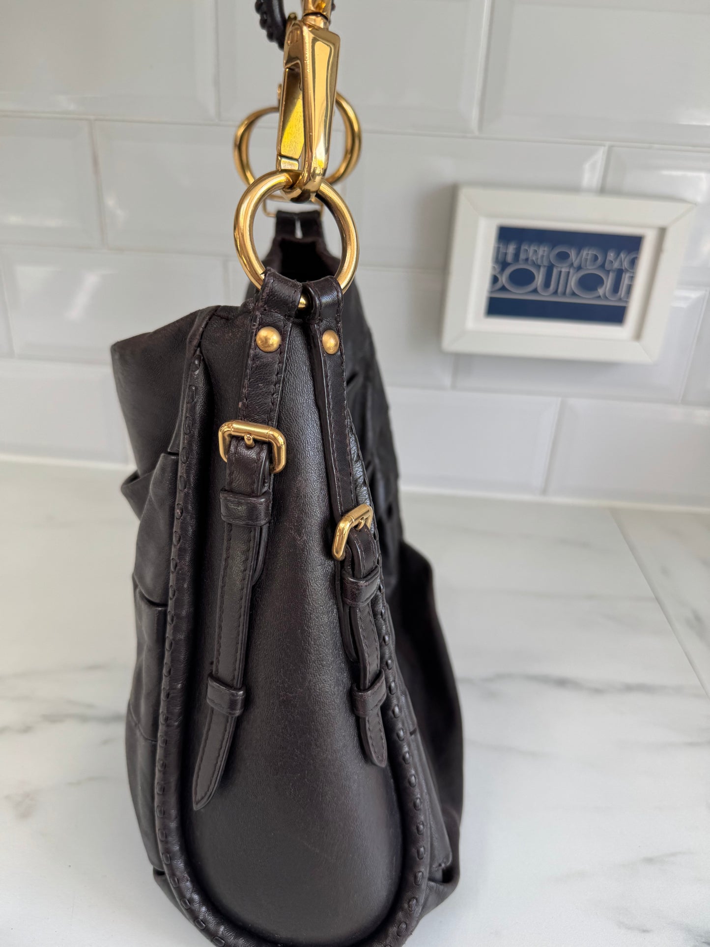 Christian Dior Libertine Hobo - Chocolate Brown