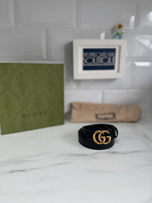 Gucci Slim Belt - Black