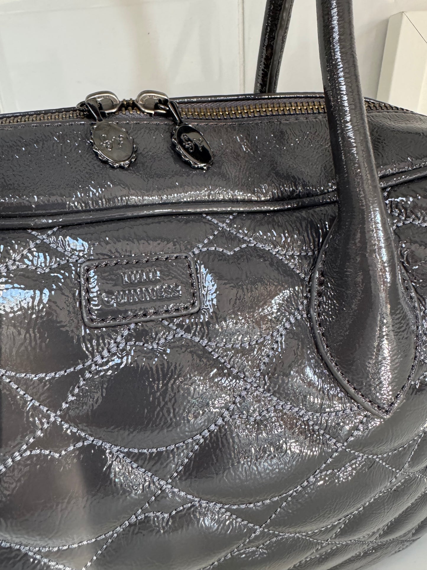 Lulu Guinness “Lips” Jenny Tote - Grey