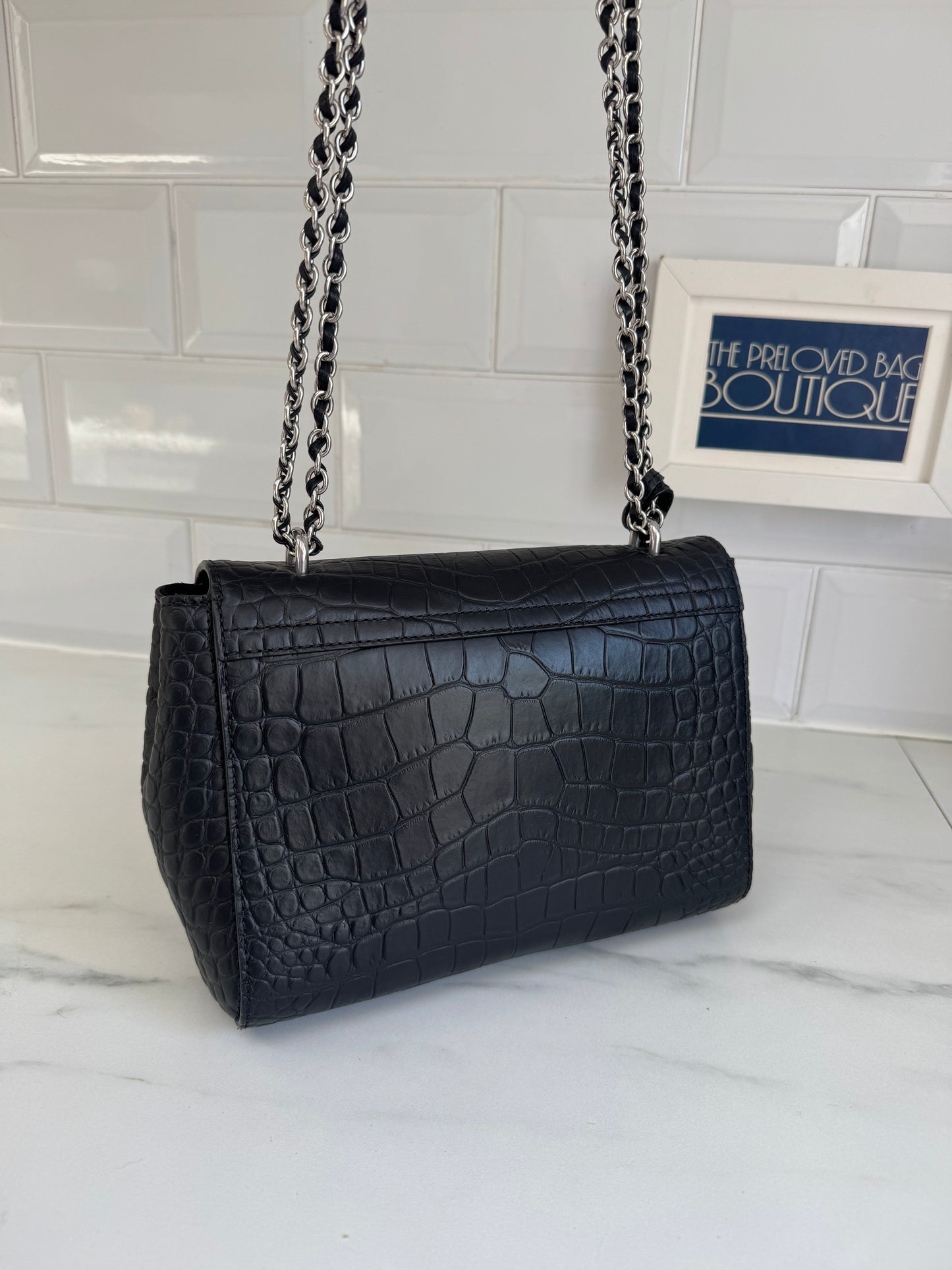 Mulberry Regular Lily -Black Croc