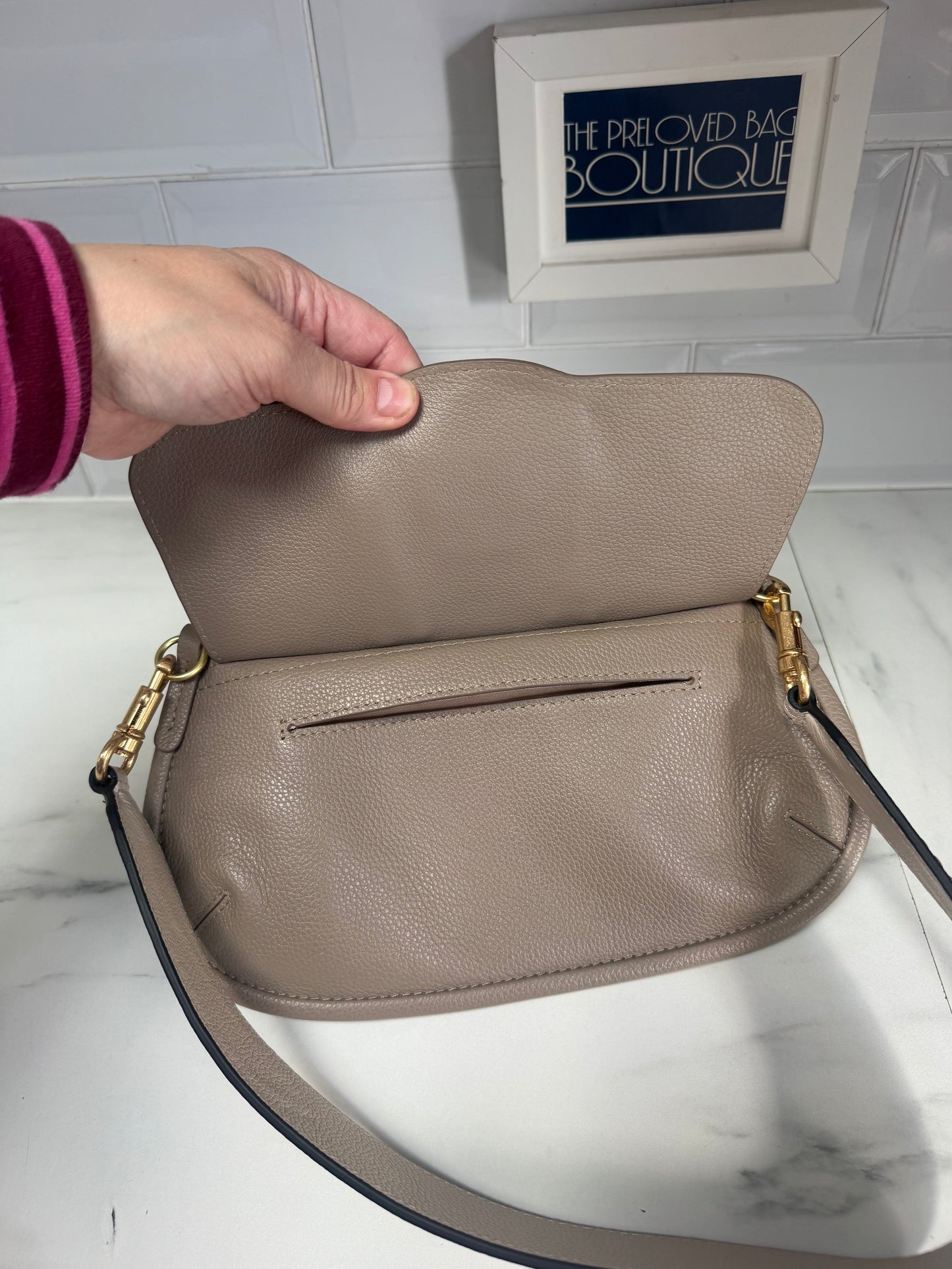Chloè Lesley Baguette Saddle Bag - Motty Grey