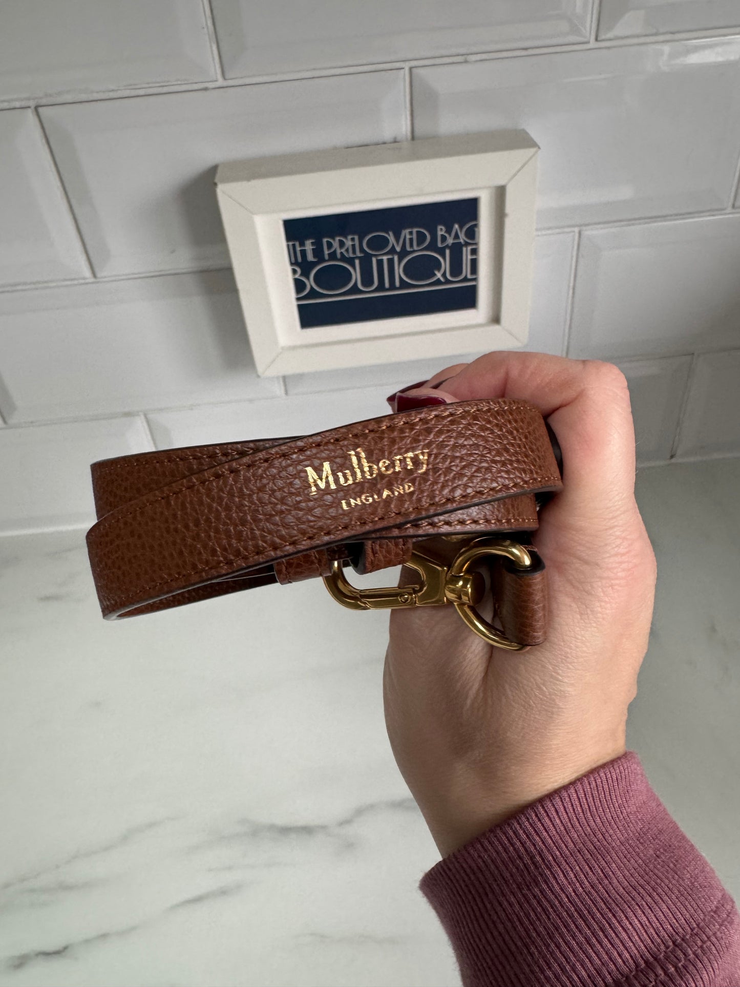 Mulberry Leather Strap - Oak