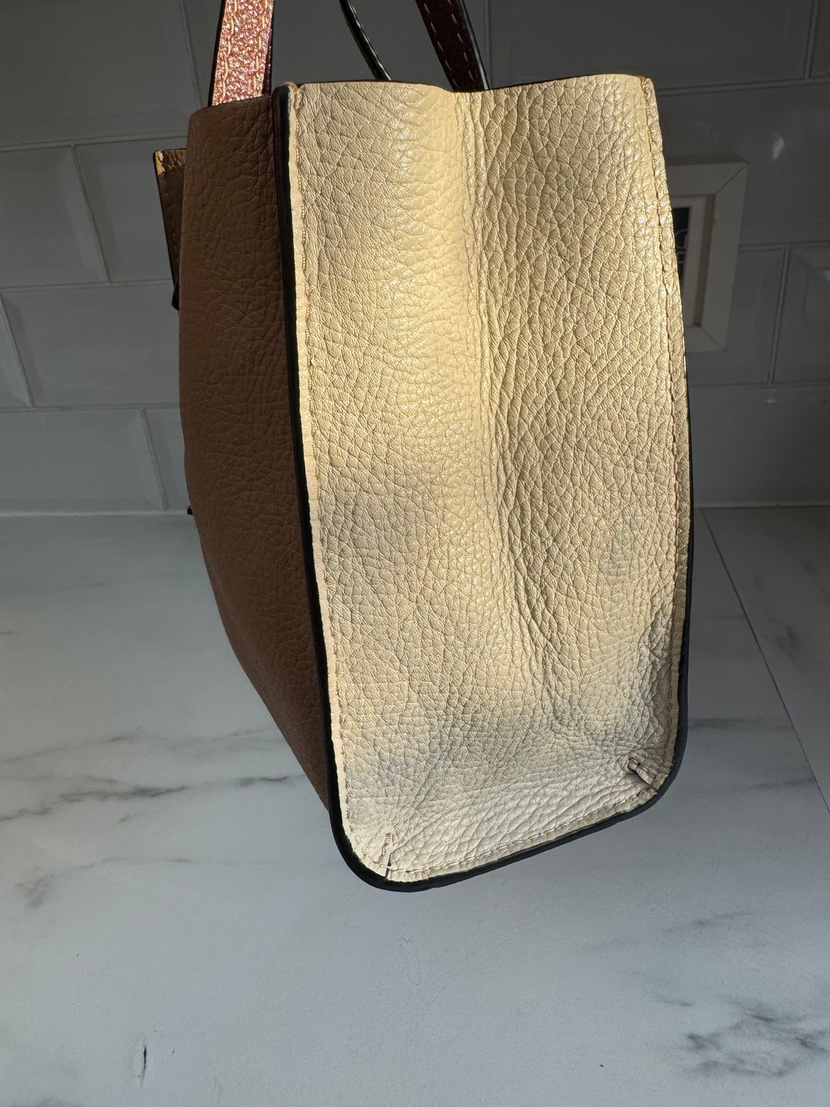 Marc Jacobs Mini Grind tote - Tan and White