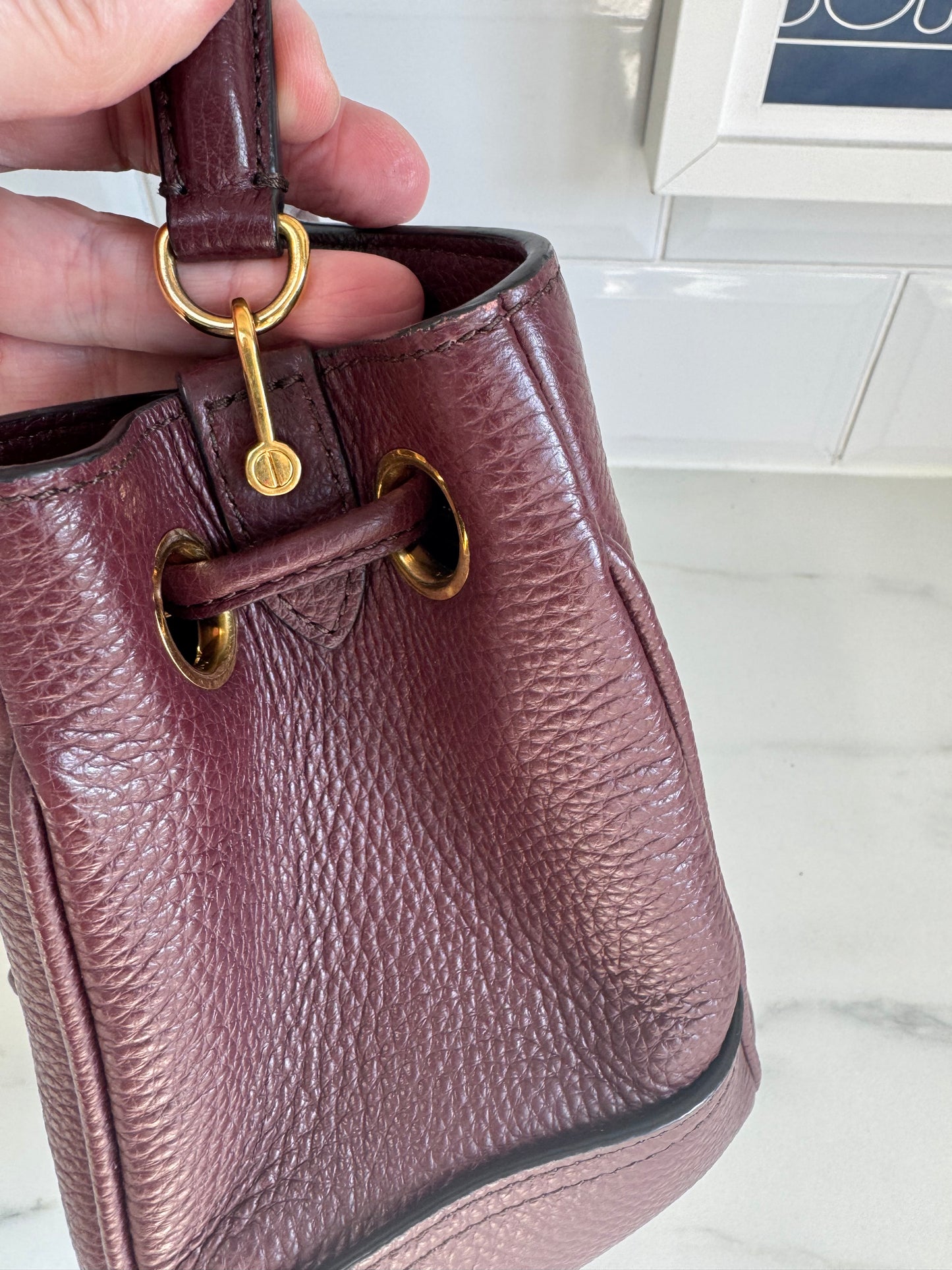 Mulberry Hampstead Bucket Bag - Oxblood