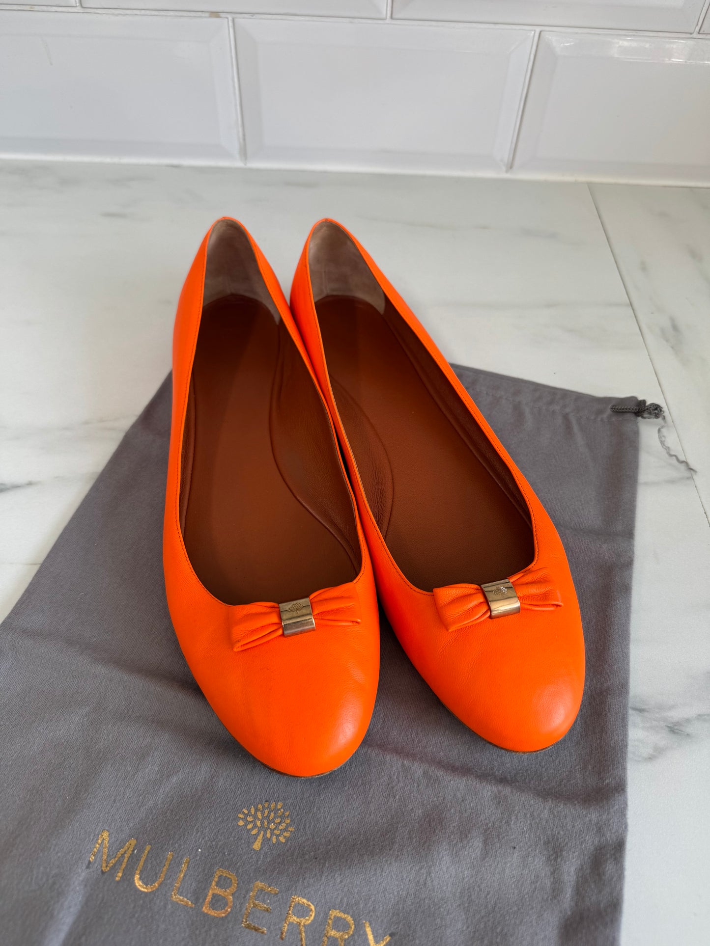 Mulberry Ballet Flats - Mandarin