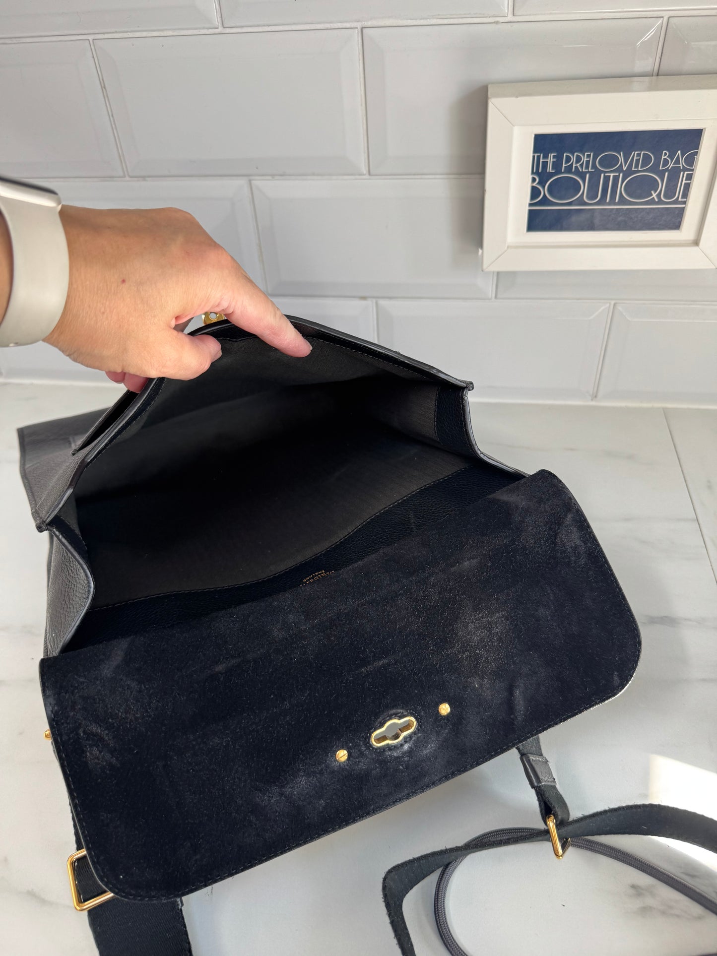 Mulberry Large Antony Messenger - Black