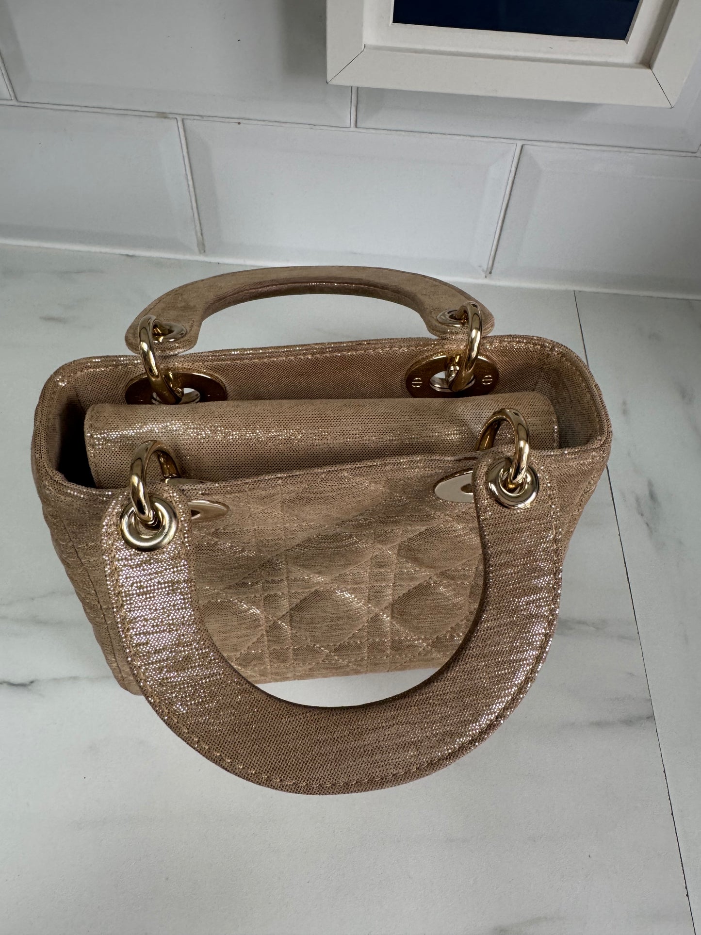 Dior Mini Lady Dior - Champagne/Gold