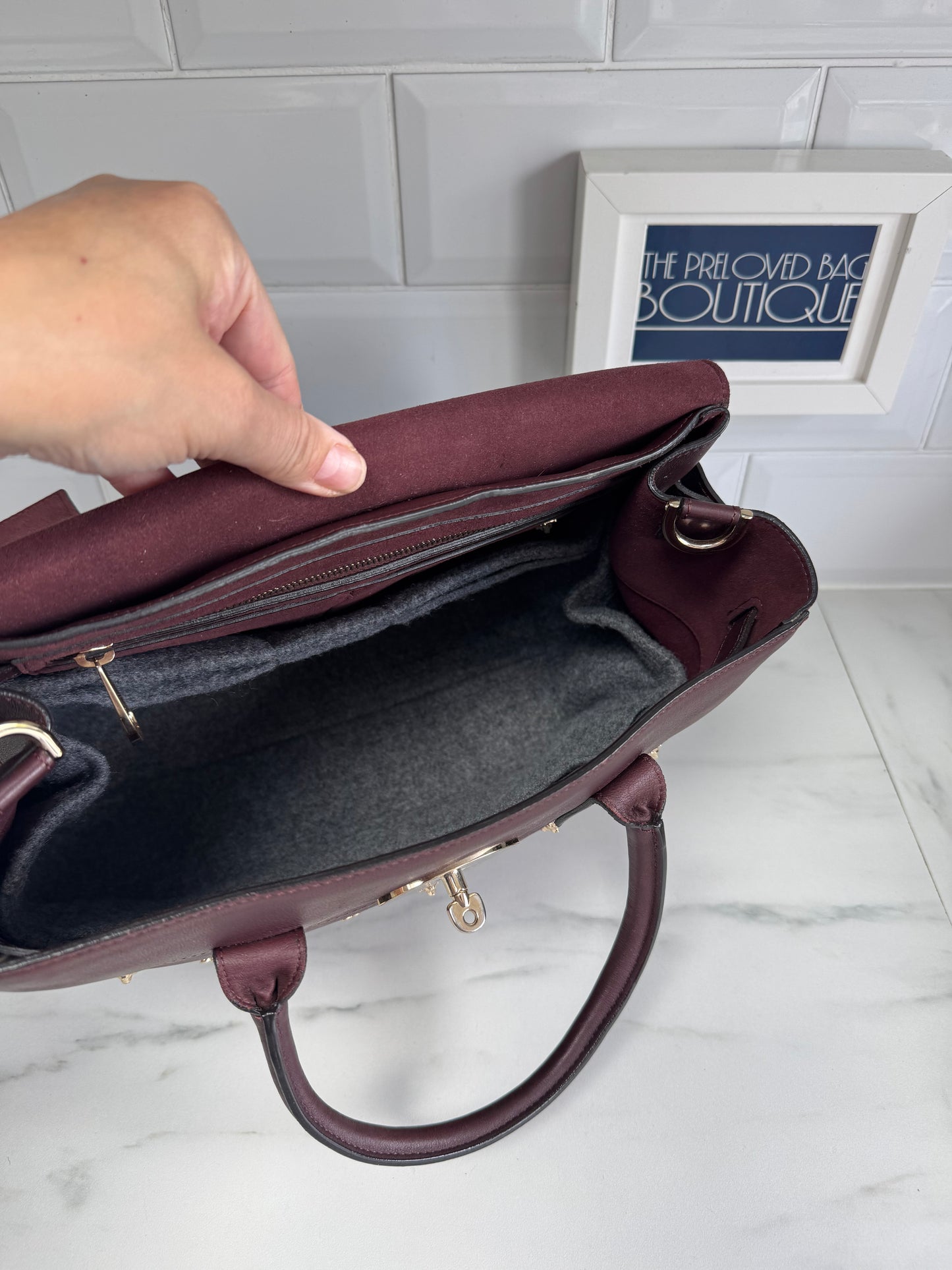 Mulberry Medium Limited Edition Cara  Delevingne Lion and Heart Rivet Backpack - Oxblood