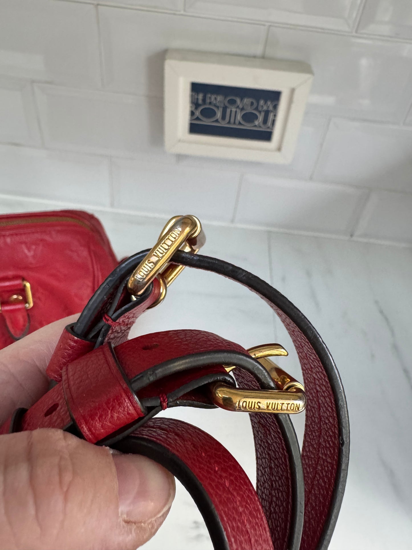 Louis Vuitton Speedy 25 Bandouliere - Red Emperiente