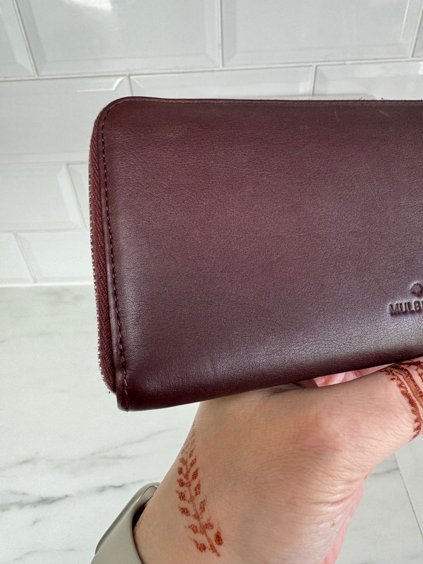 Mulberry Cara Rivet Long Continental Wallet - Oxblood