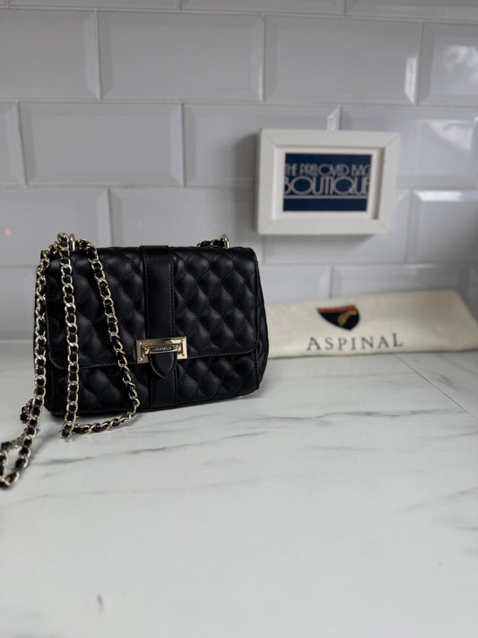 Aspinal of London Lottie Quilted Shoulder Bag - Black