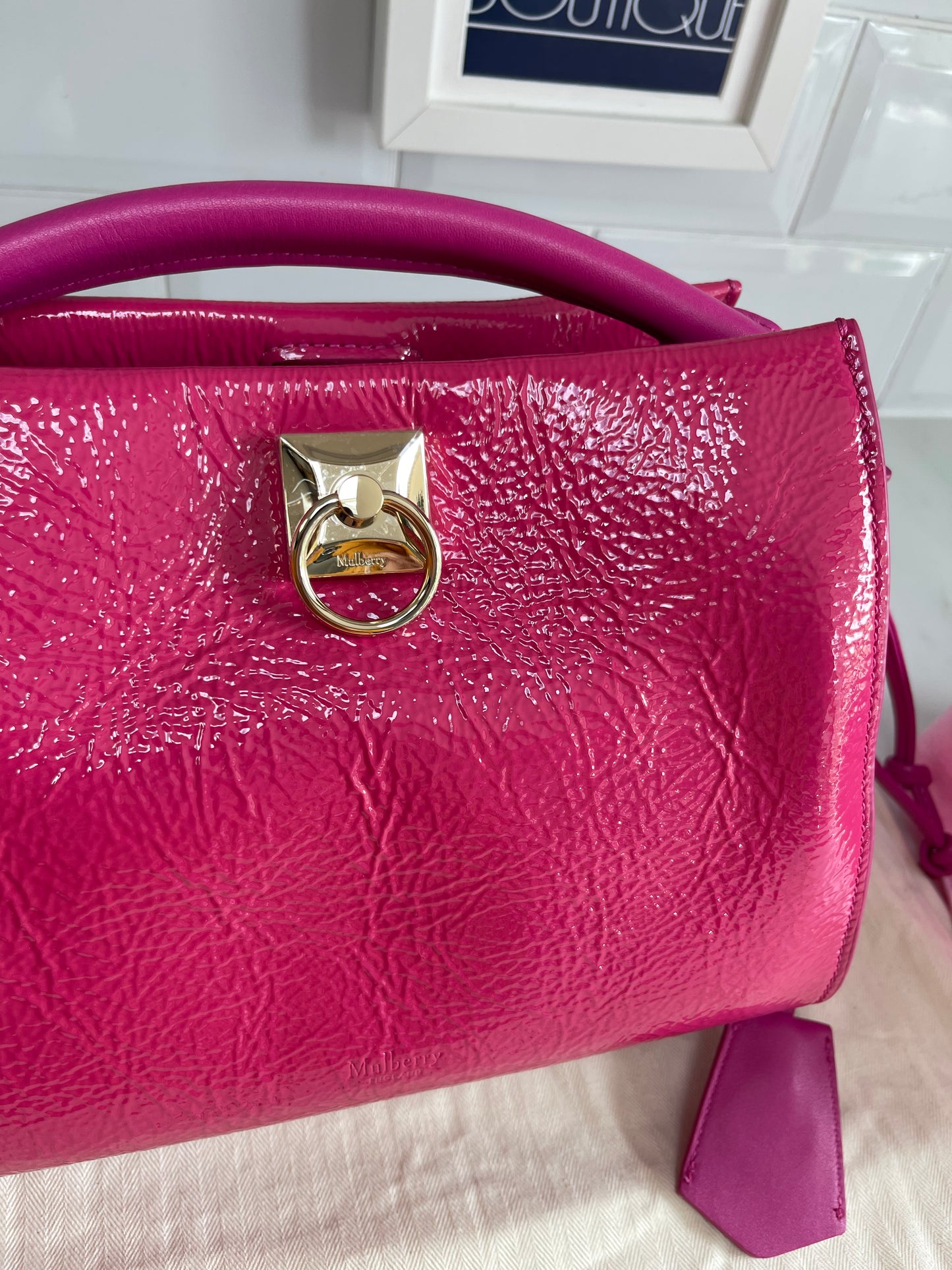 Mulberry Small Iris - Spongy Pink Patent