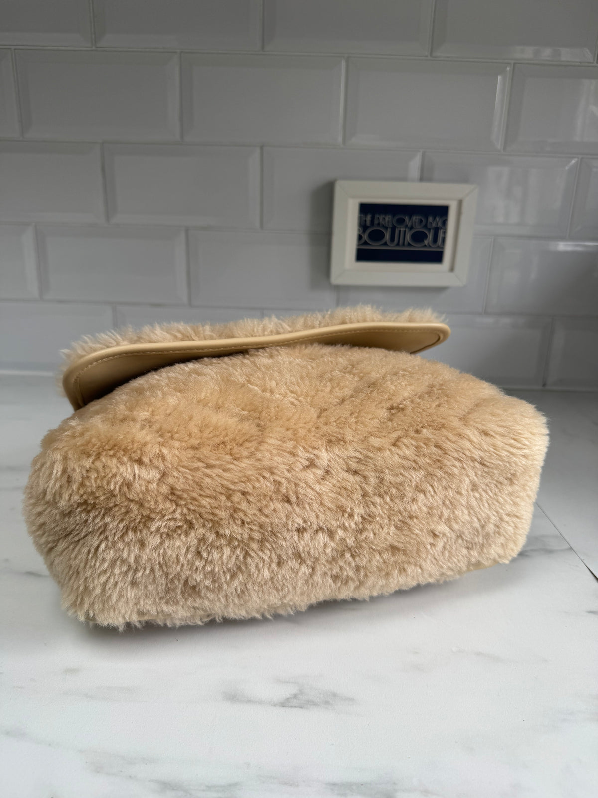 Saint Laurent Medium Niki Shearling - Cream