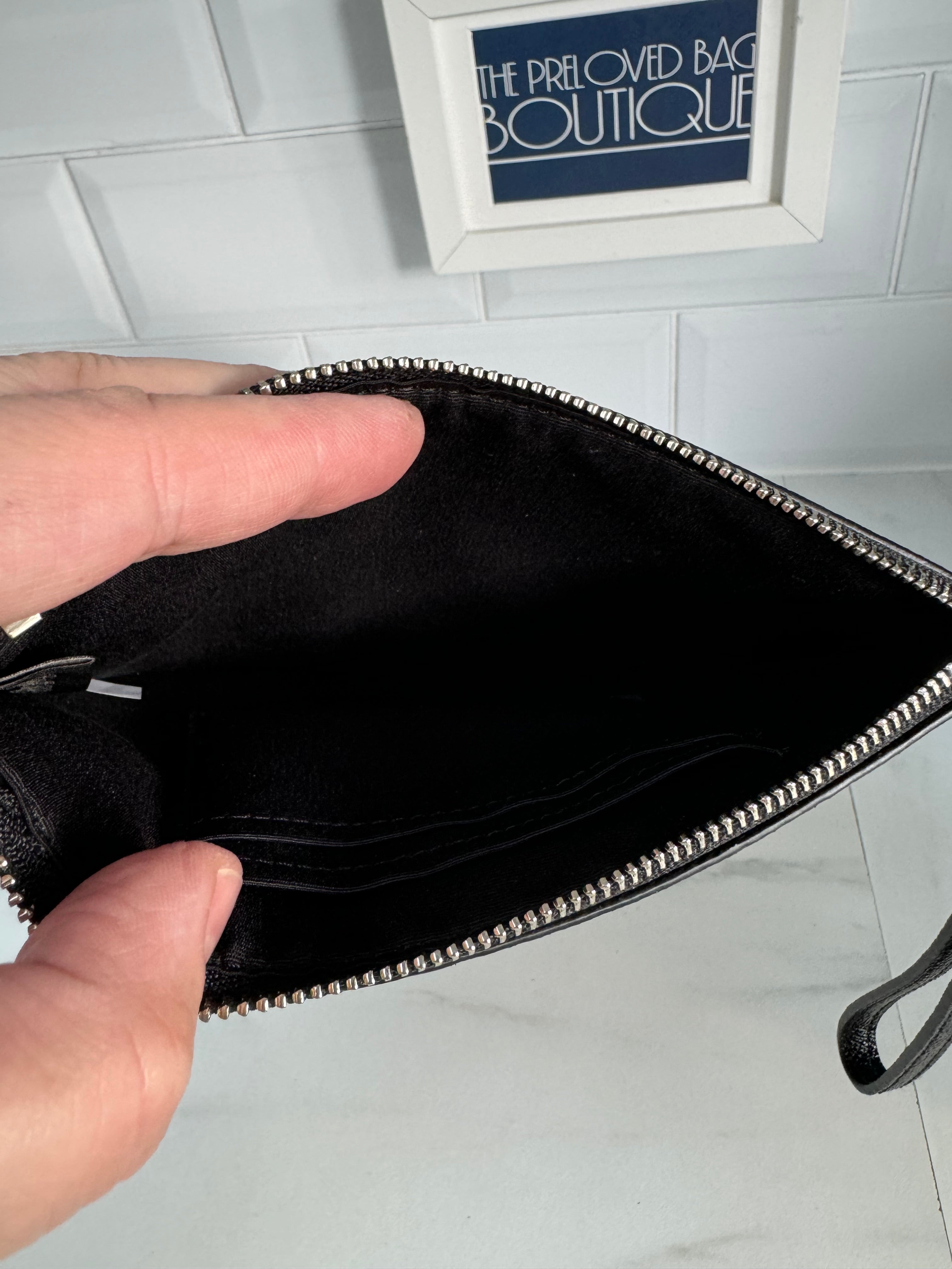 Black coach coin purse best sale