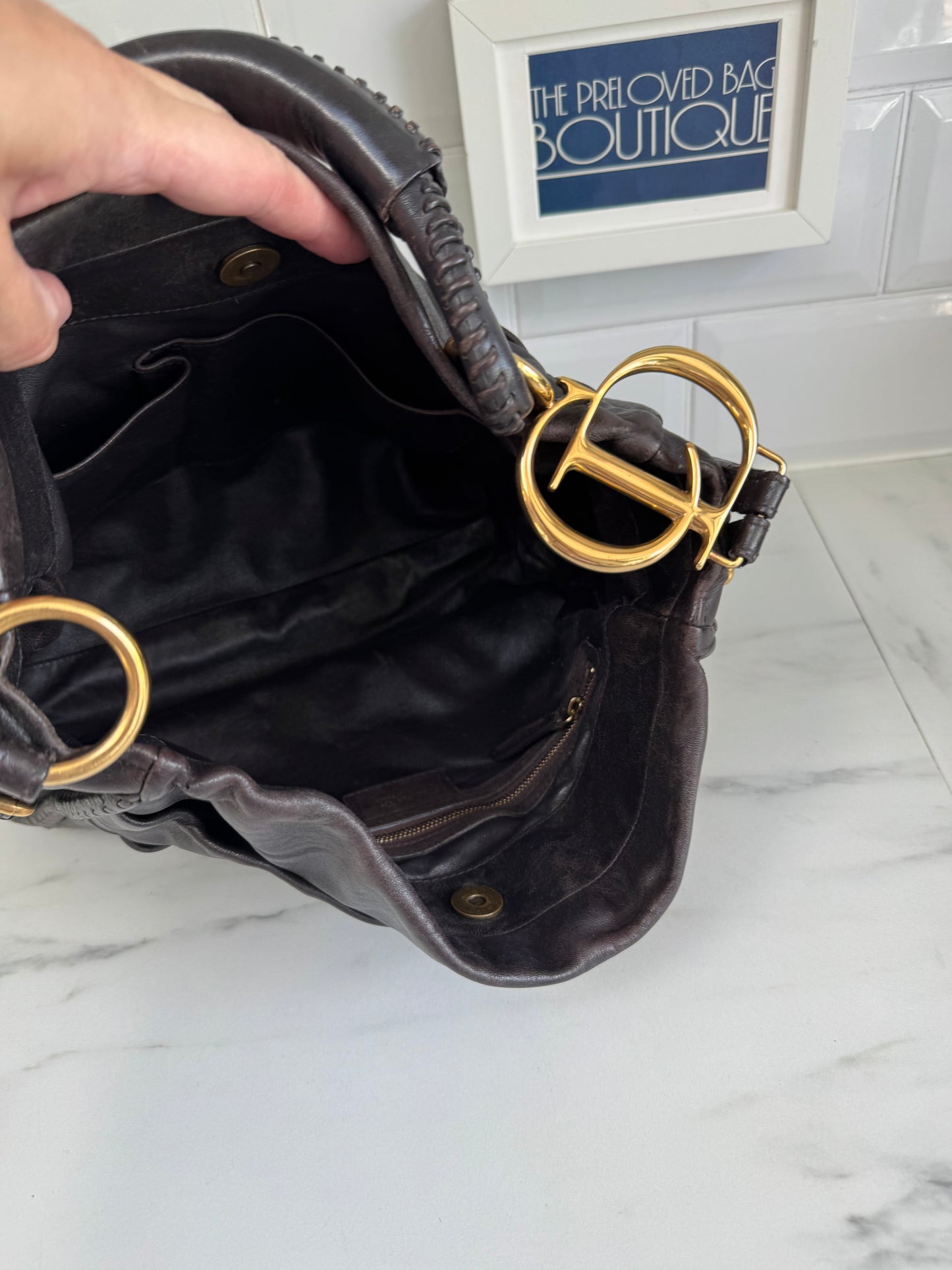Christian Dior Libertine Hobo - Chocolate Brown