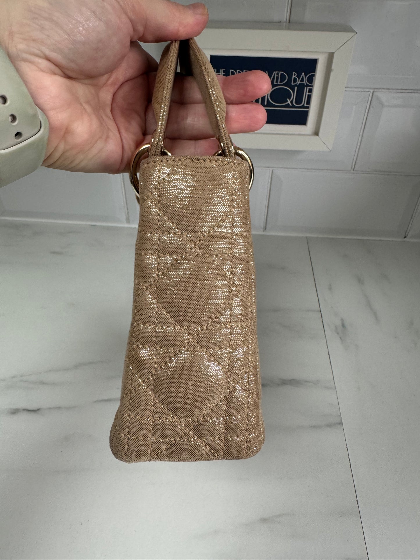 Dior Mini Lady Dior - Champagne/Gold