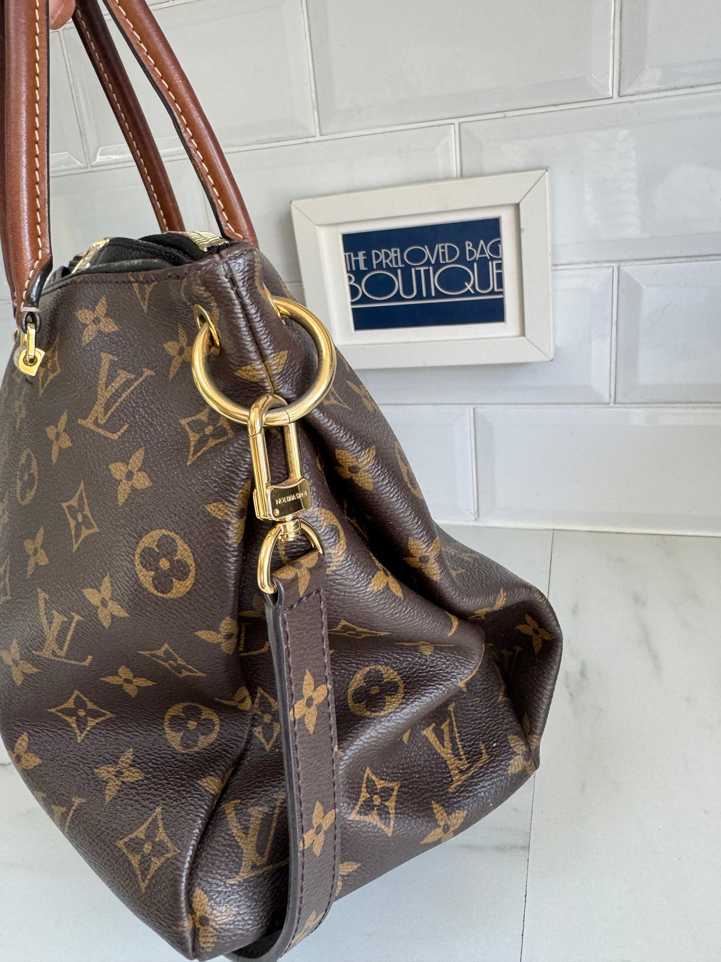 Louis Vuitton Pallas Noir Shoulder Bag - Monogram Brown