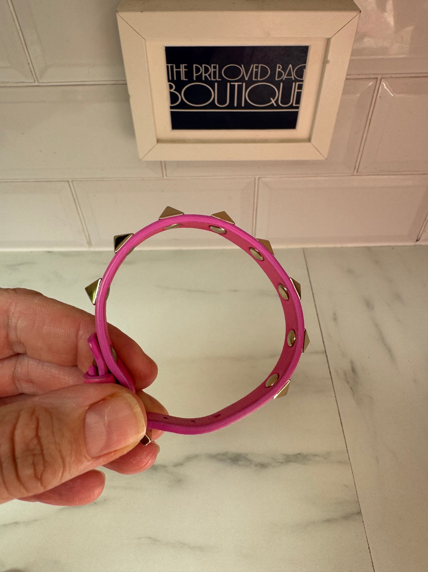 Valentino Garavanni Studded wrap bracelet - Fuschia Pink